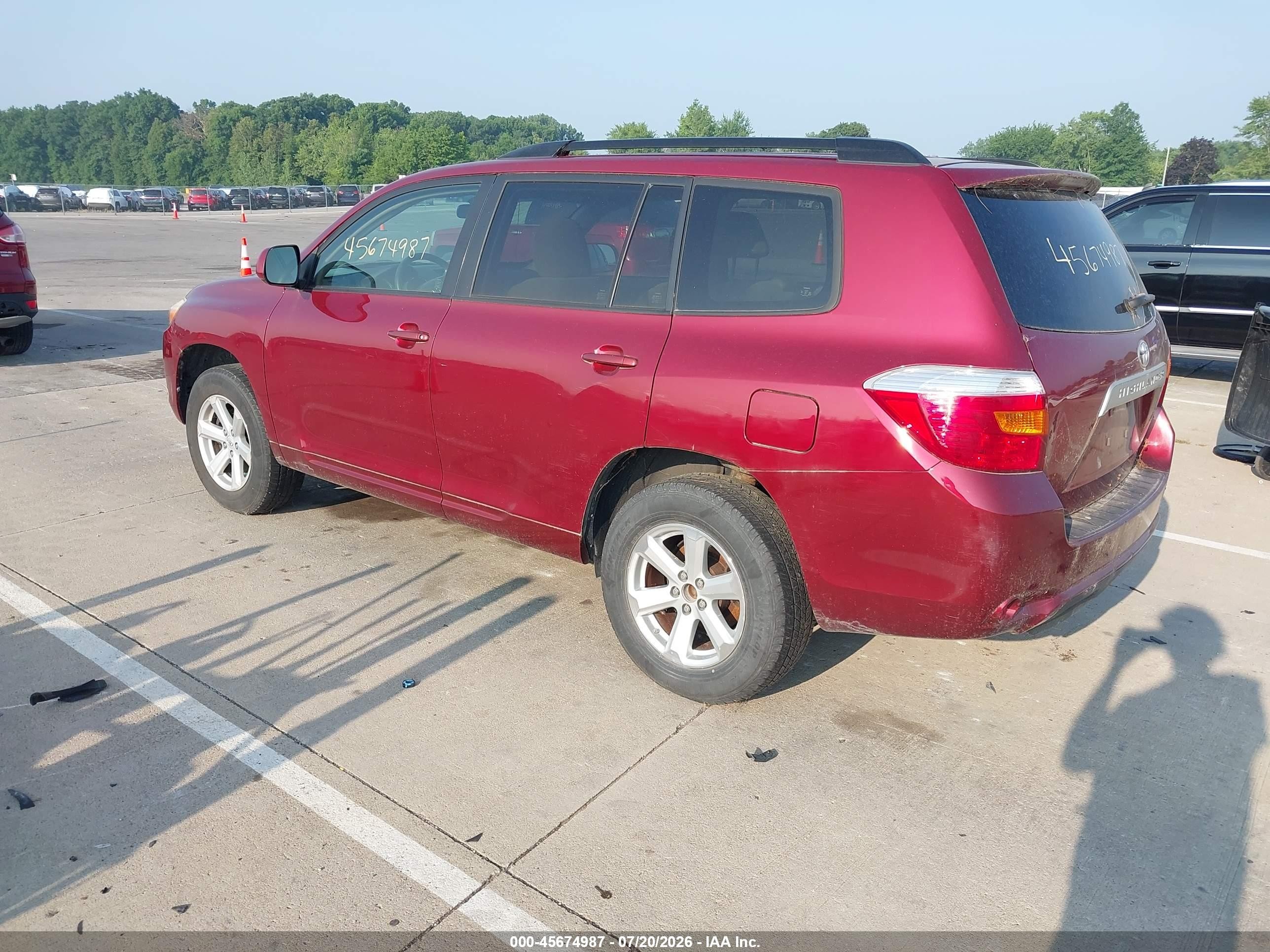2009 Toyota Highlander   Red vin: JTEDA41A092004799