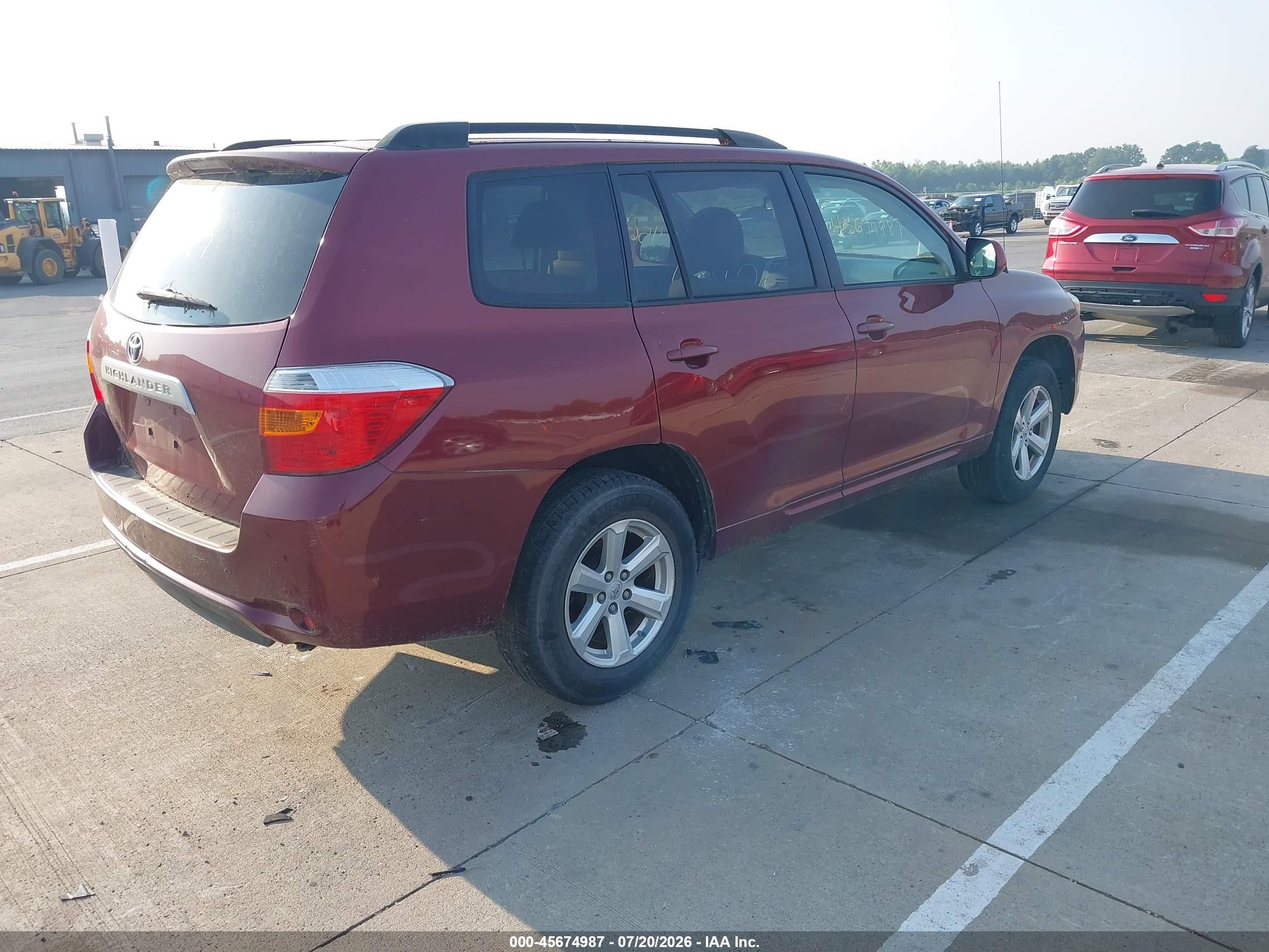 2009 Toyota Highlander   Red vin: JTEDA41A092004799