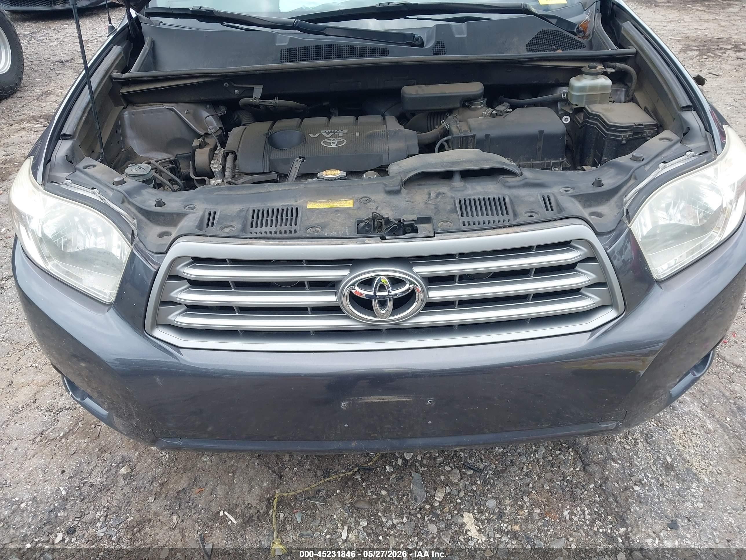 2009 Toyota Highlander Gray vin: JTEDA41A192003936
