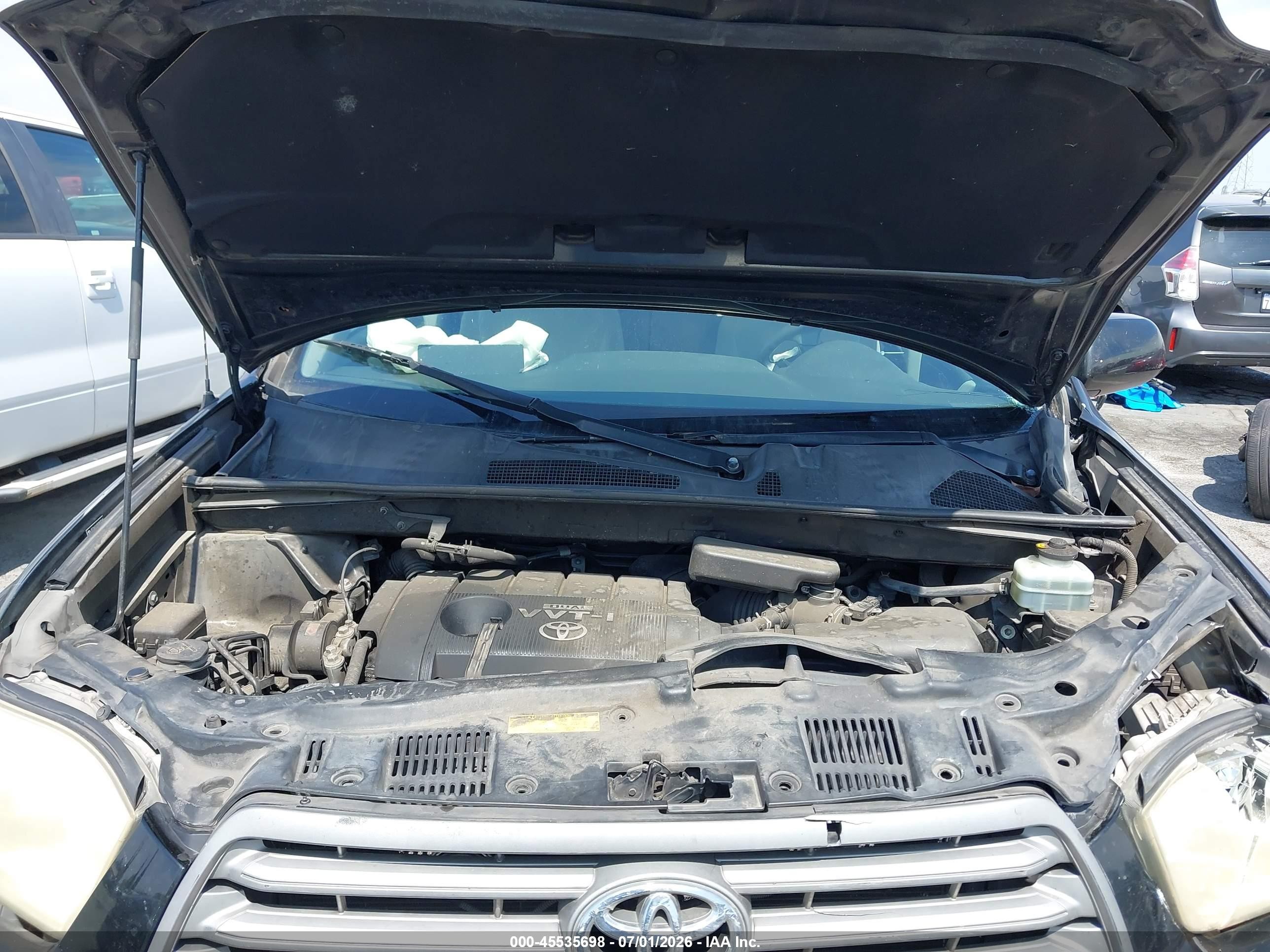 2009 Toyota Highlander   Черный vin: JTEDA41A292003265