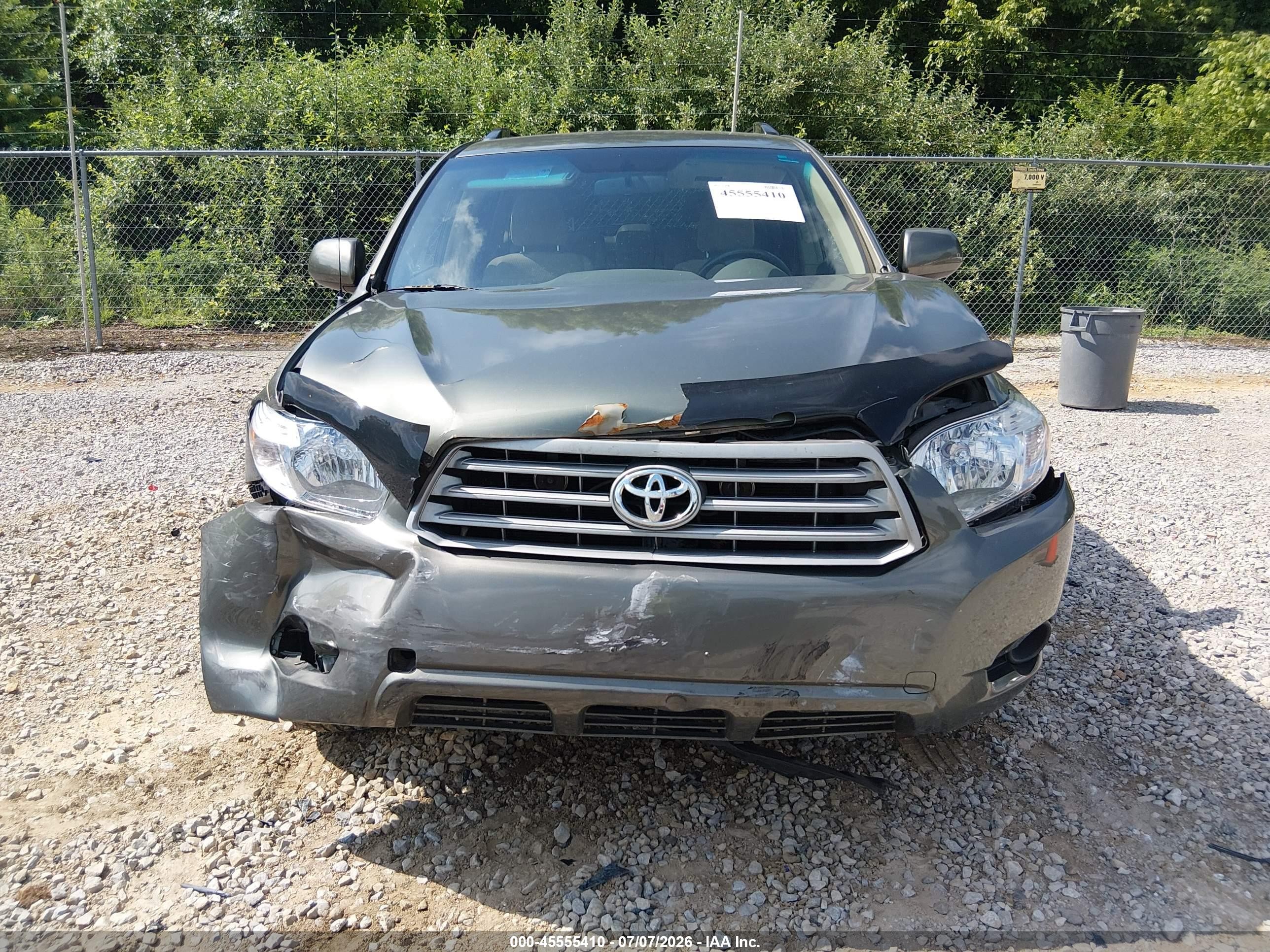 2009 Toyota Highlander   Green vin: JTEDA41A392005025