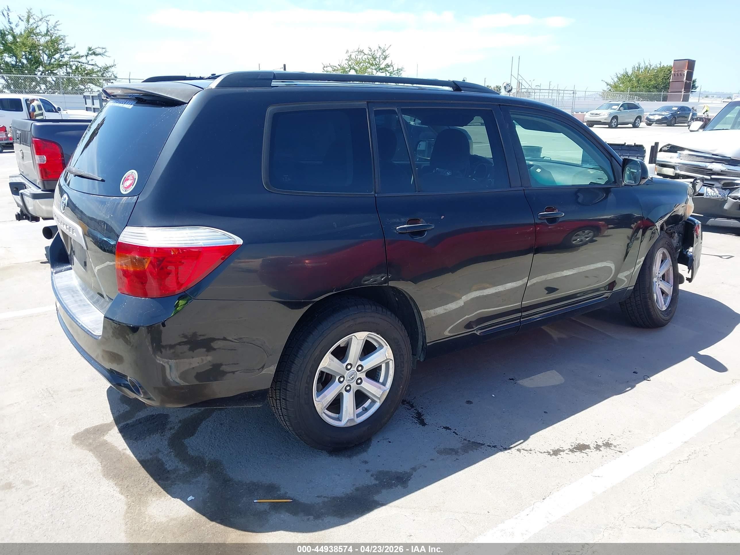 2009 Toyota Highlander   Black vin: JTEDA41A492005289