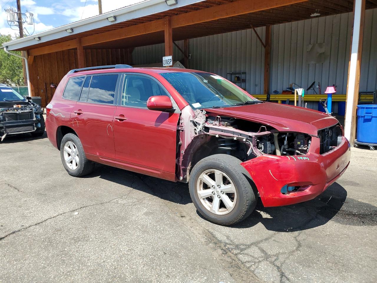 2009 Toyota Highlander Base Burgundy vin: JTEDA41A992001805