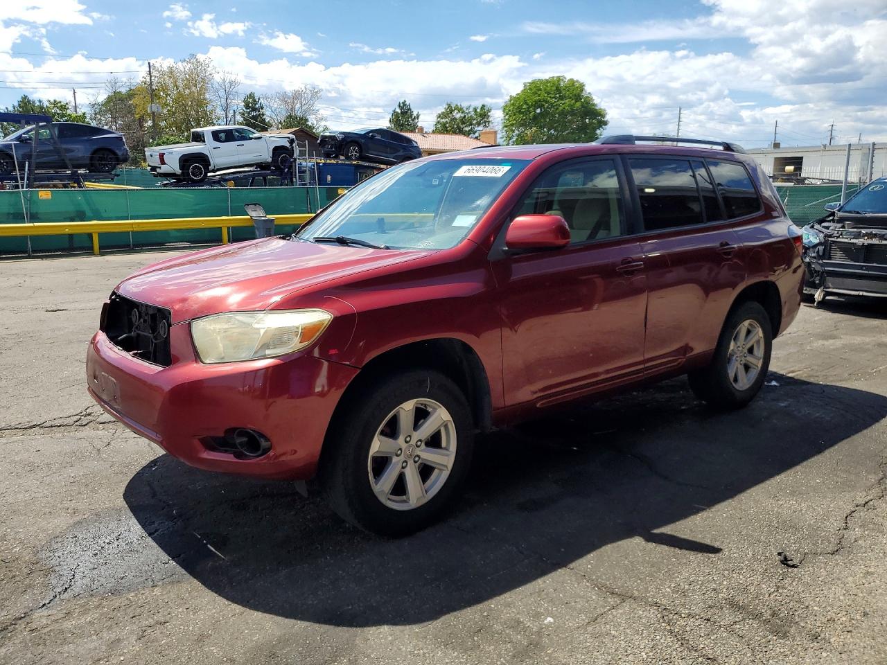2009 Toyota Highlander Base Burgundy vin: JTEDA41A992001805