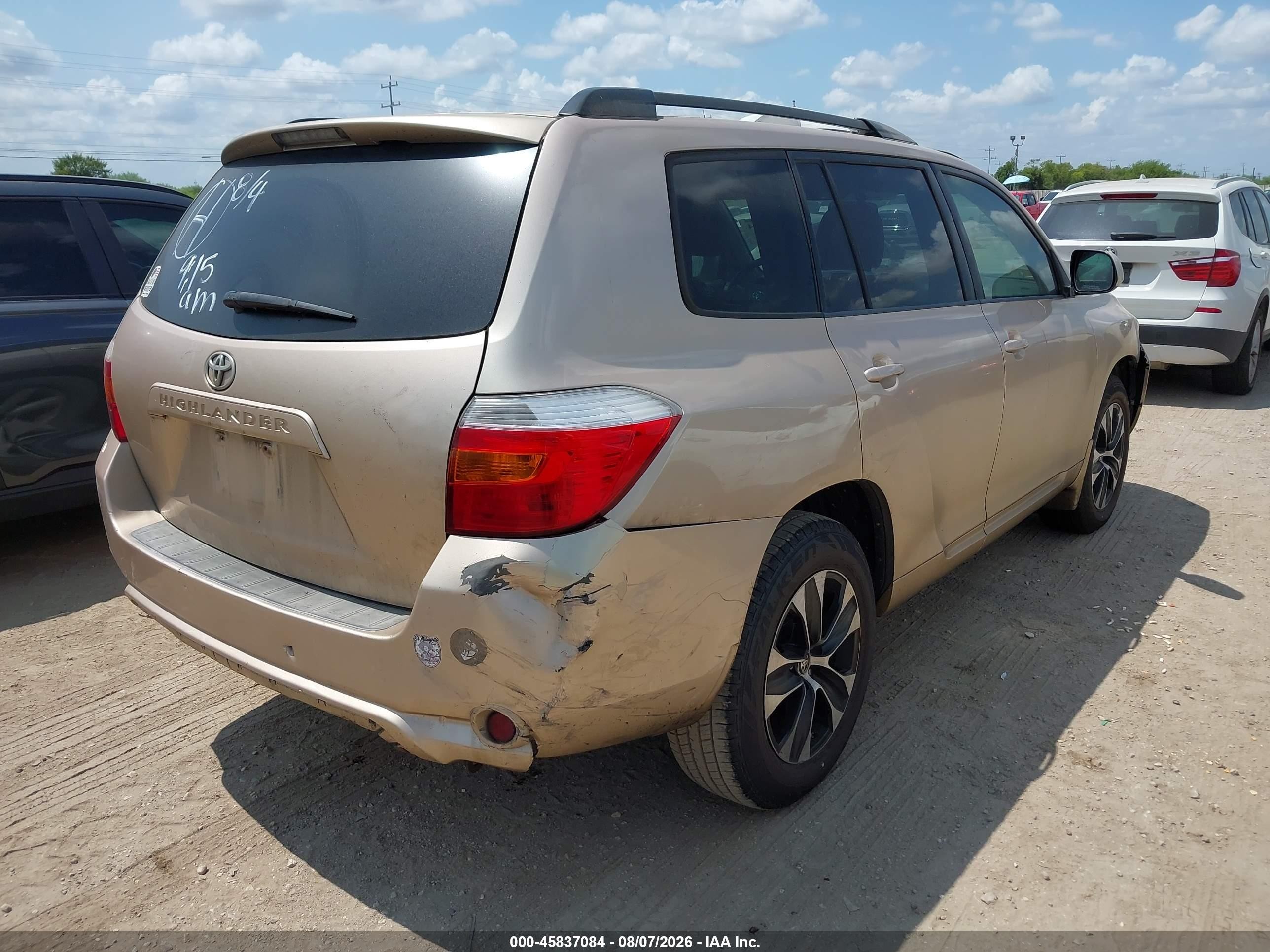 2009 Toyota Highlander   Gold vin: JTEDA41AX92004843