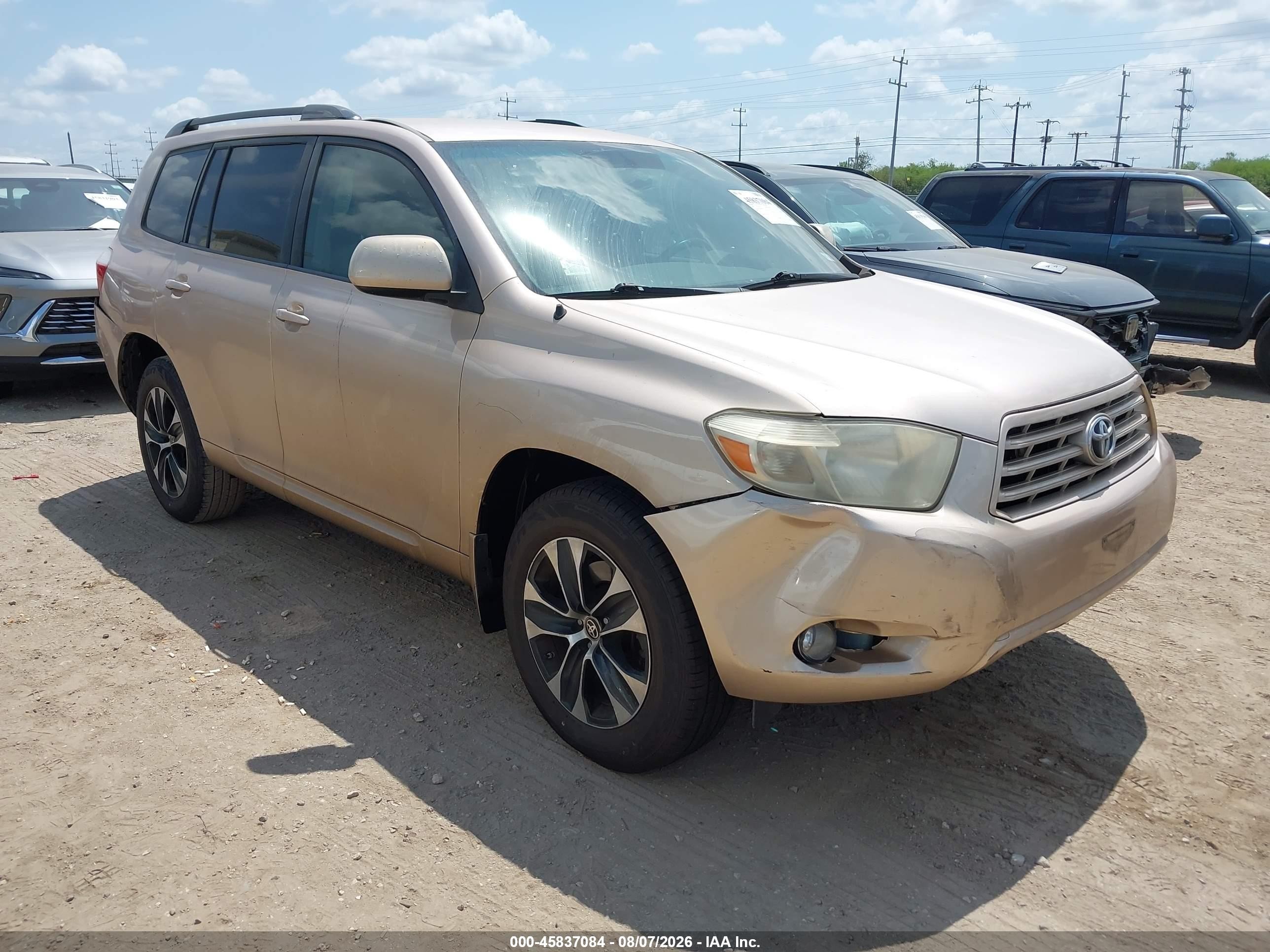 2009 Toyota Highlander   Gold vin: JTEDA41AX92004843