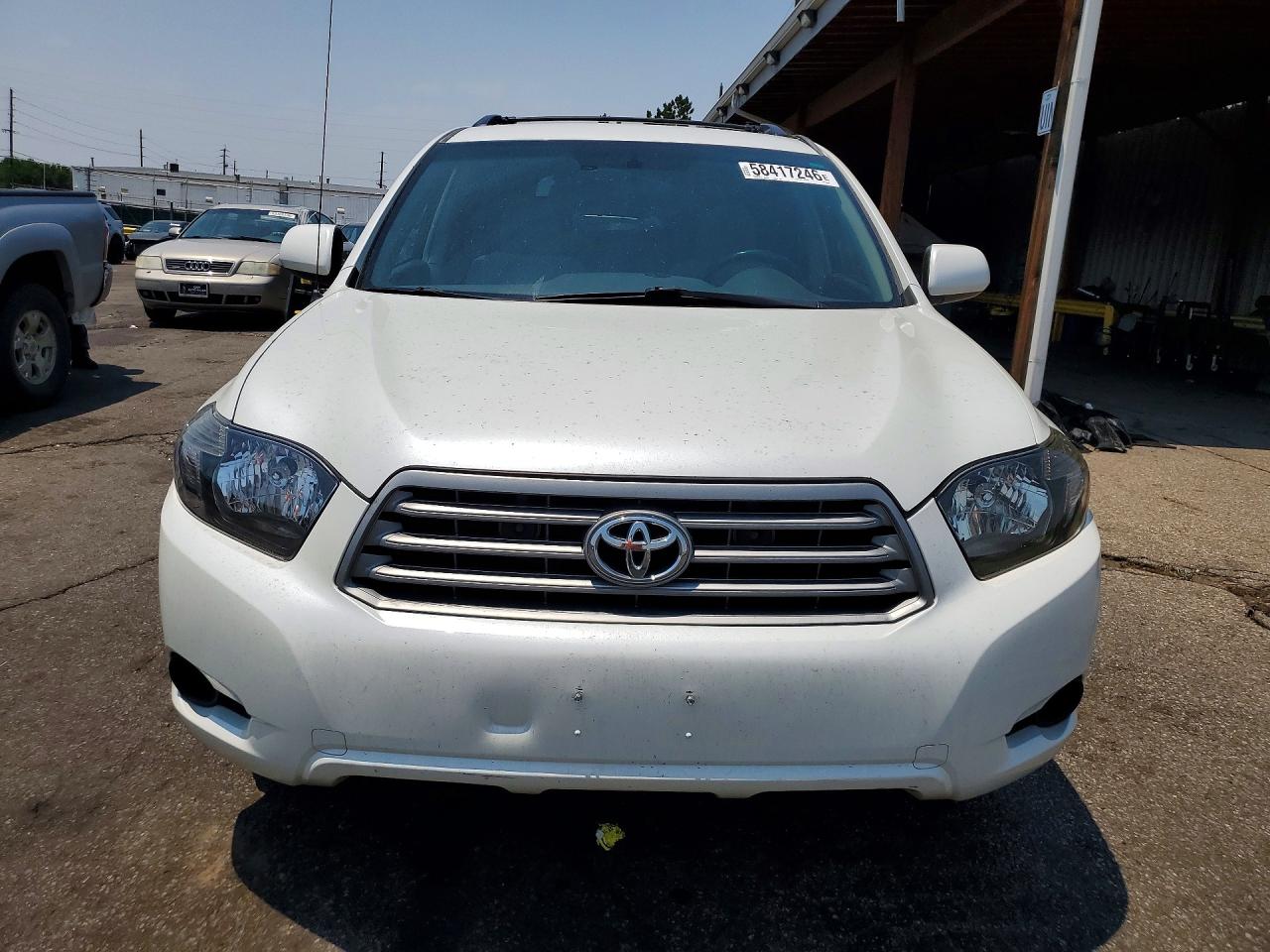 2009 Toyota Highlander Base White vin: JTEDA41AX92005247