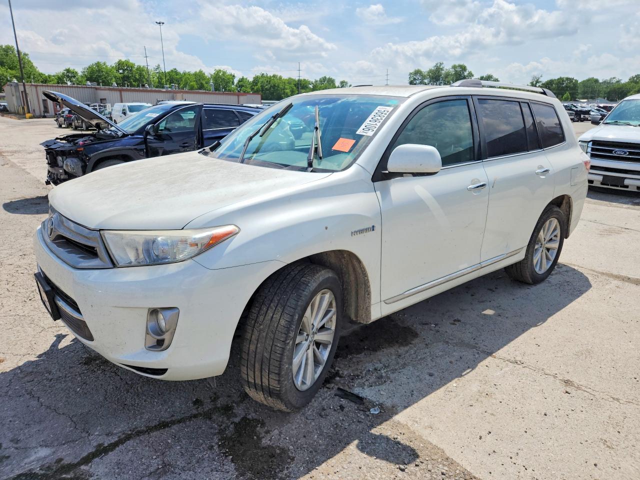 2011 Toyota Highlander Hybrid Limited White vin: JTEDC3EH0B2000141