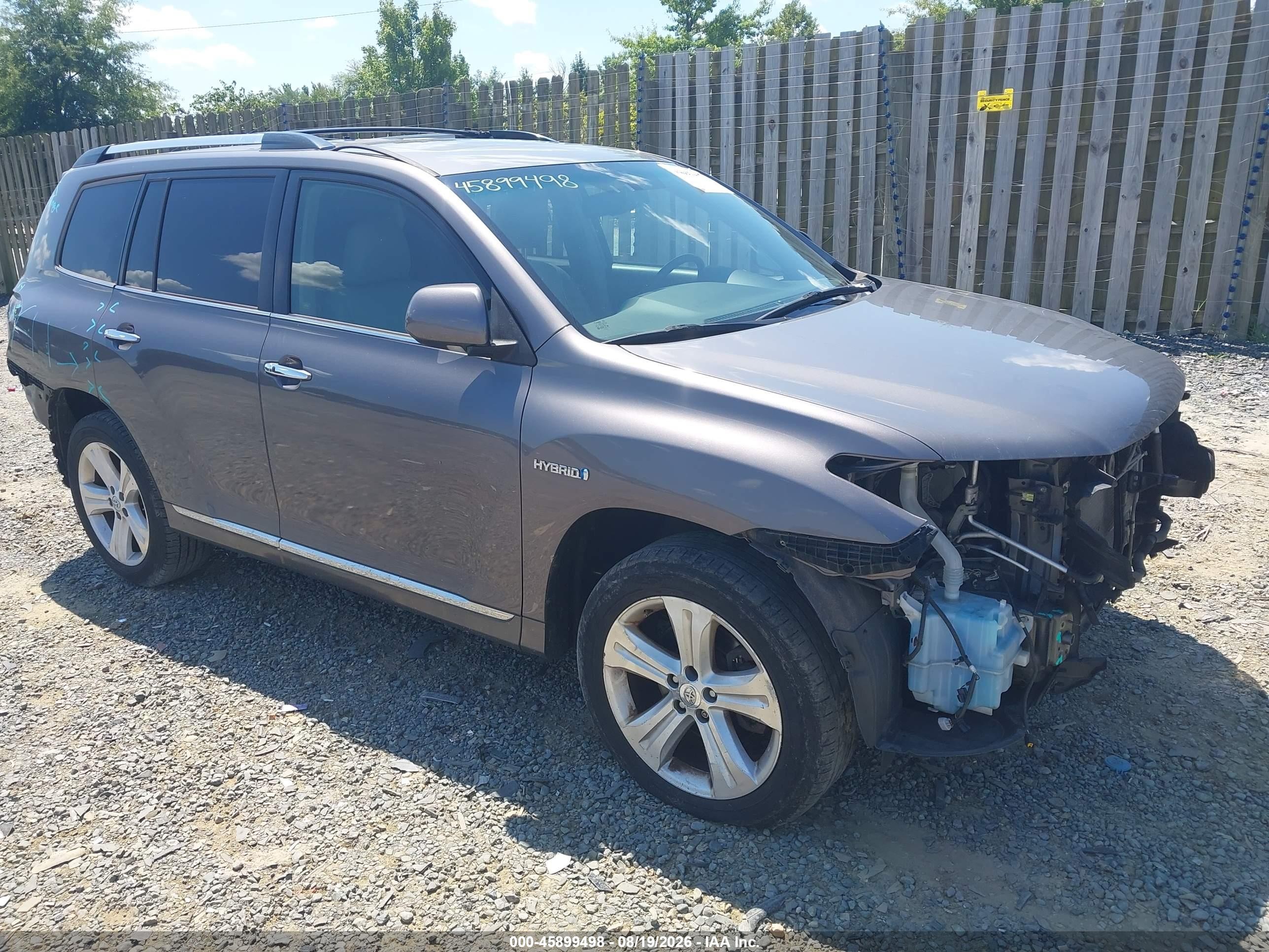 2012 Toyota Highlander Hybrid Limited V6 Gray vin: JTEDC3EH0C2009164