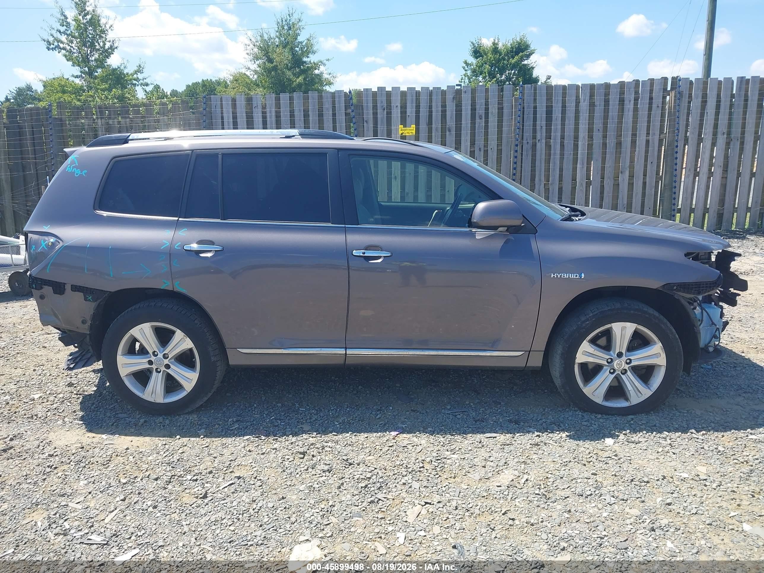 2012 Toyota Highlander Hybrid Limited V6 Gray vin: JTEDC3EH0C2009164