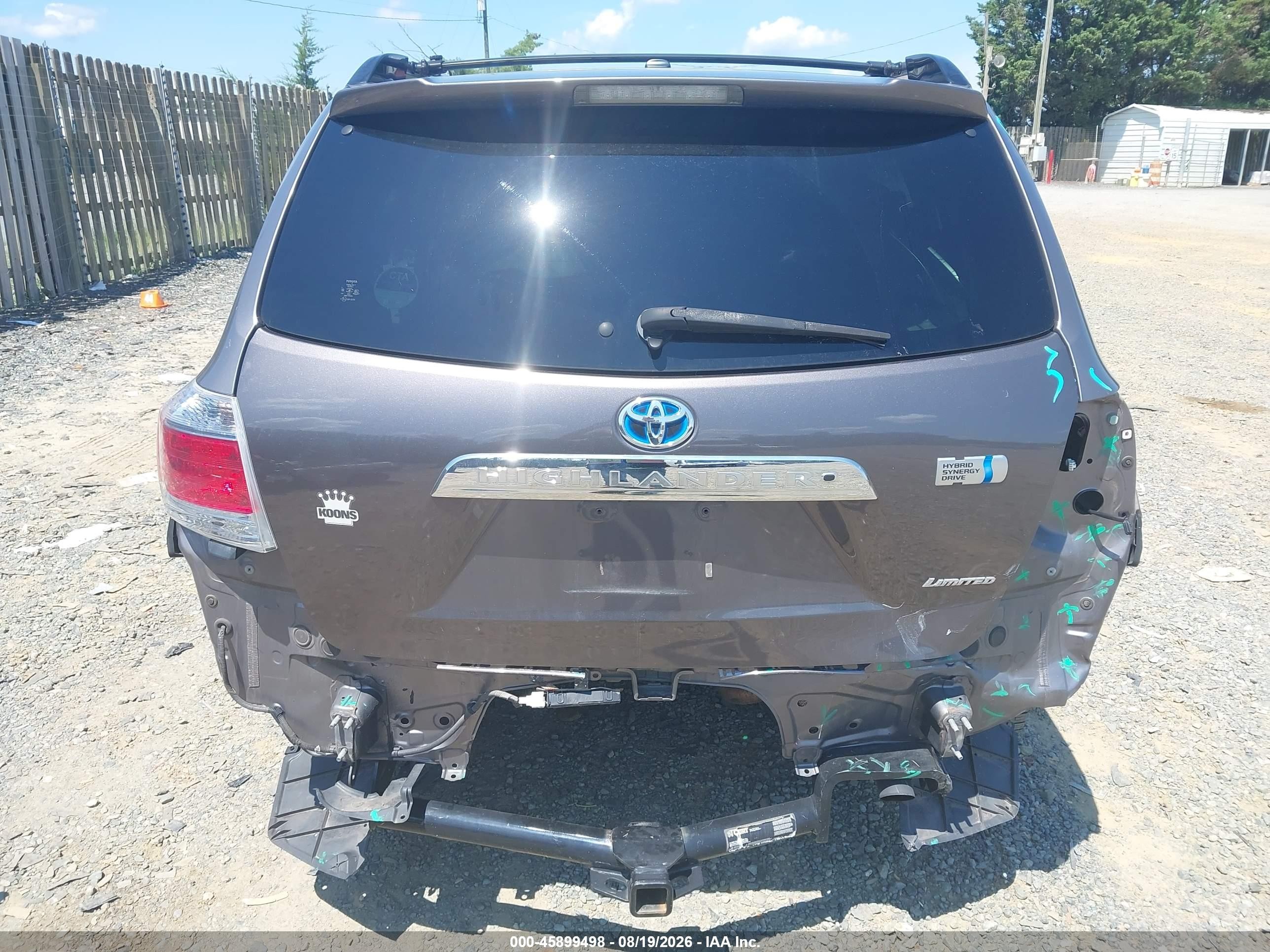 2012 Toyota Highlander Hybrid Limited V6 Gray vin: JTEDC3EH0C2009164