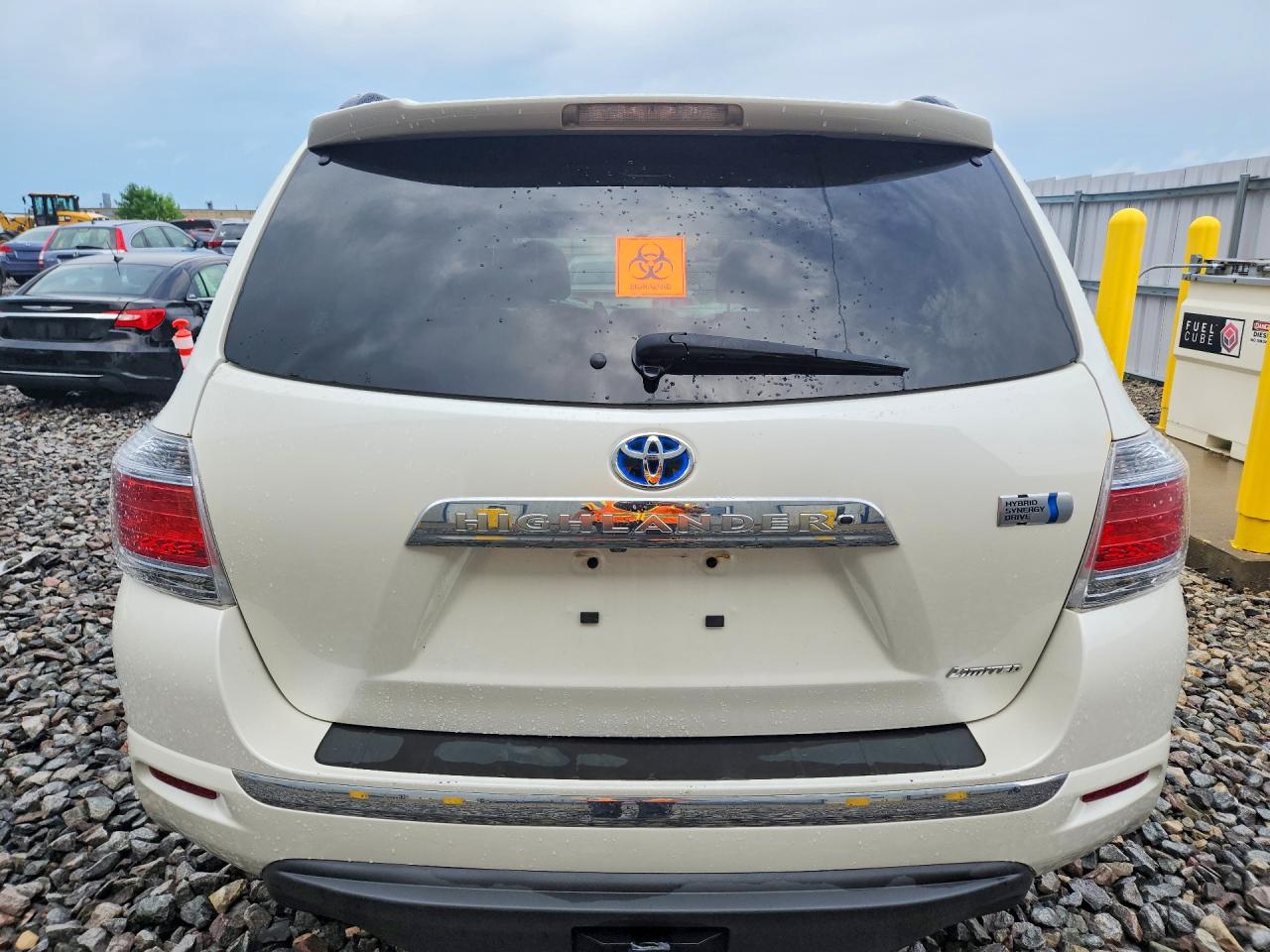 2013 Toyota Highlander Hybrid Limited White vin: JTEDC3EH0D2015676