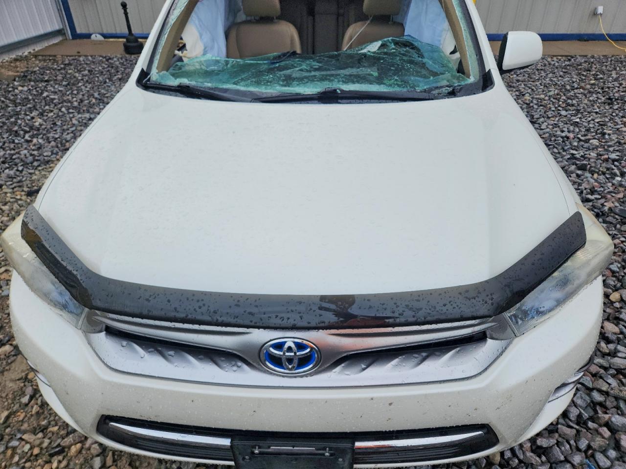 2013 Toyota Highlander Hybrid Limited White vin: JTEDC3EH0D2015676