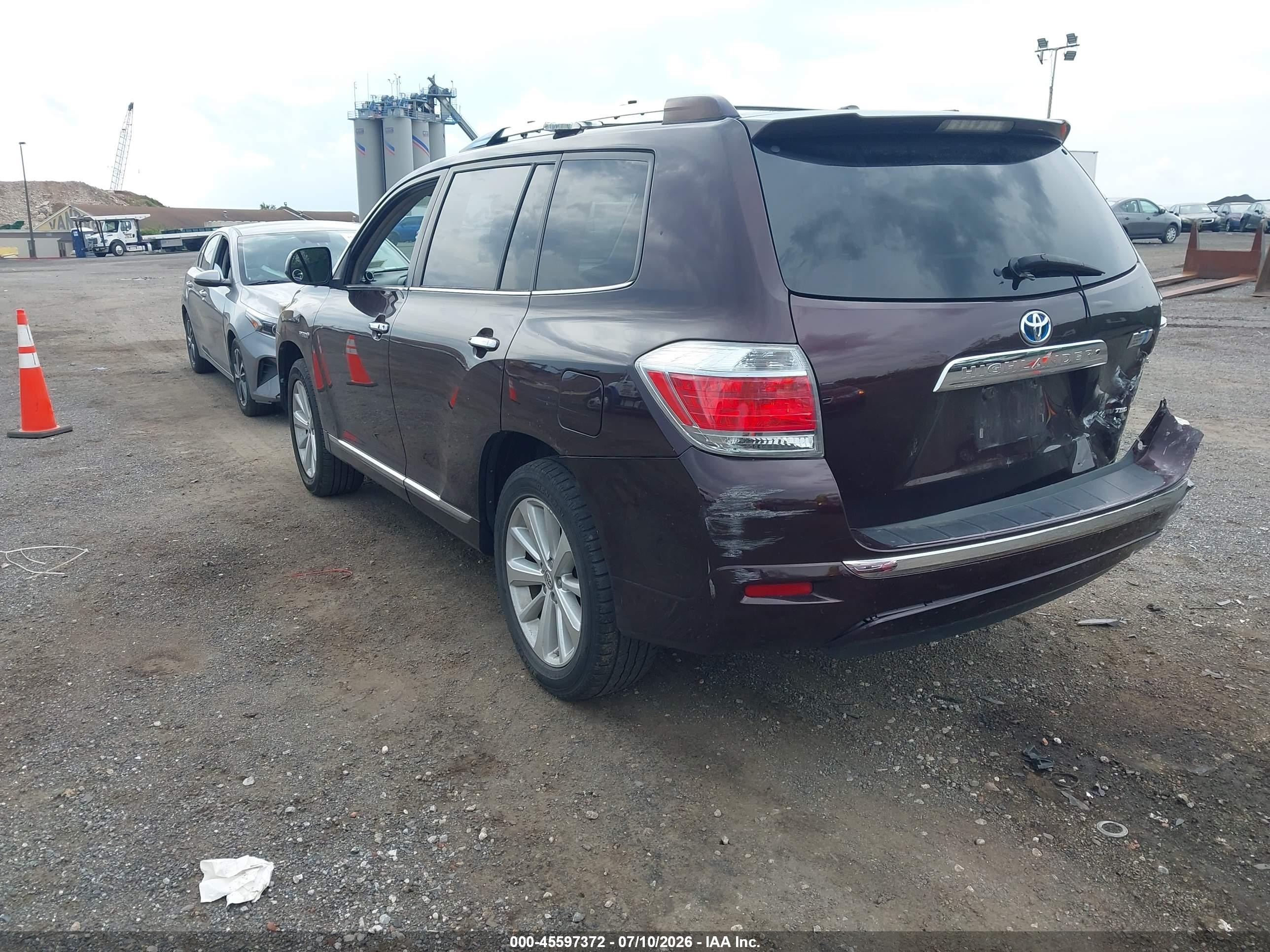 2012 Toyota Highlander Hybrid Limited V6 Purple vin: JTEDC3EH1C2009223