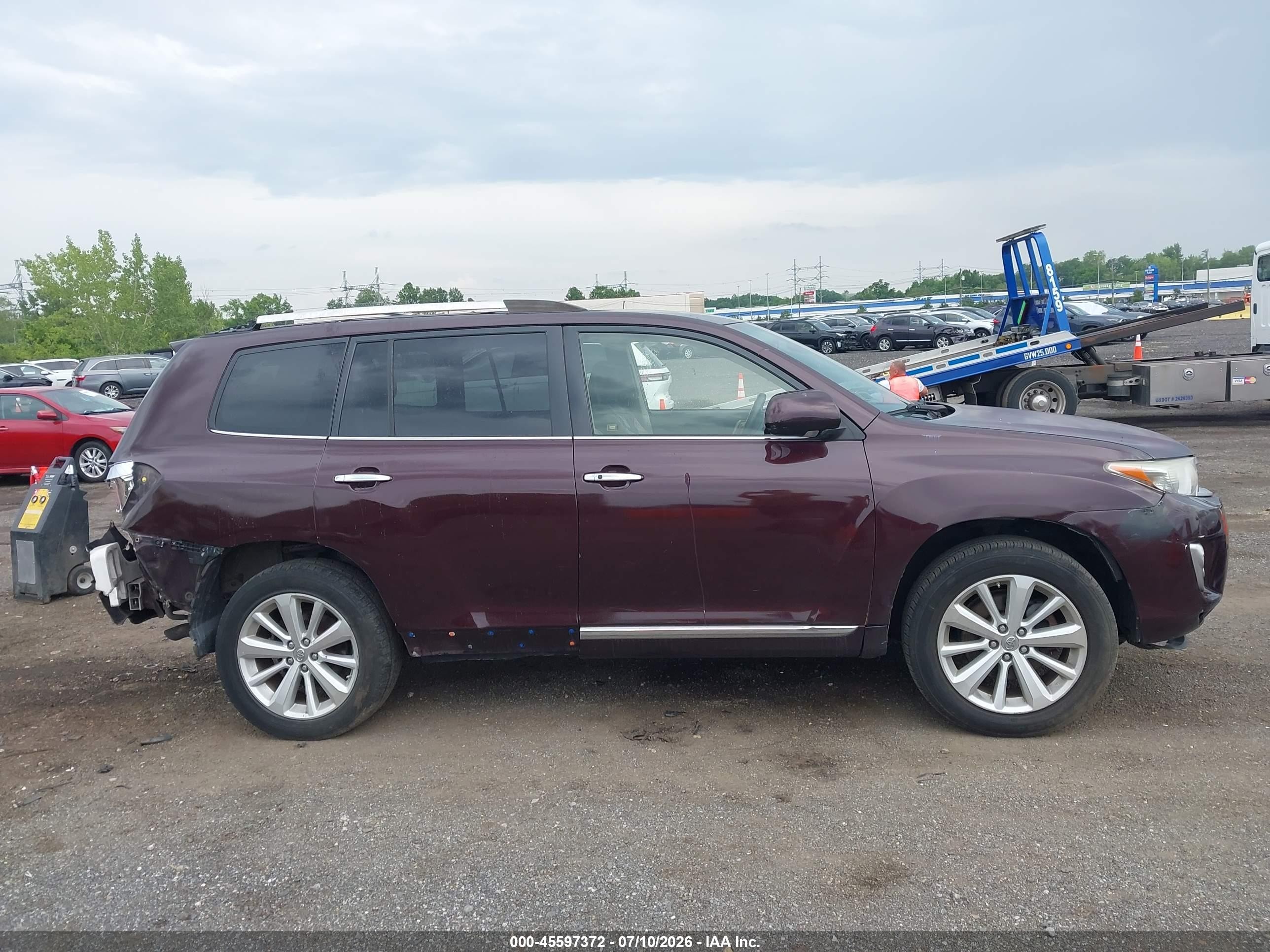 2012 Toyota Highlander Hybrid Limited V6 Purple vin: JTEDC3EH1C2009223