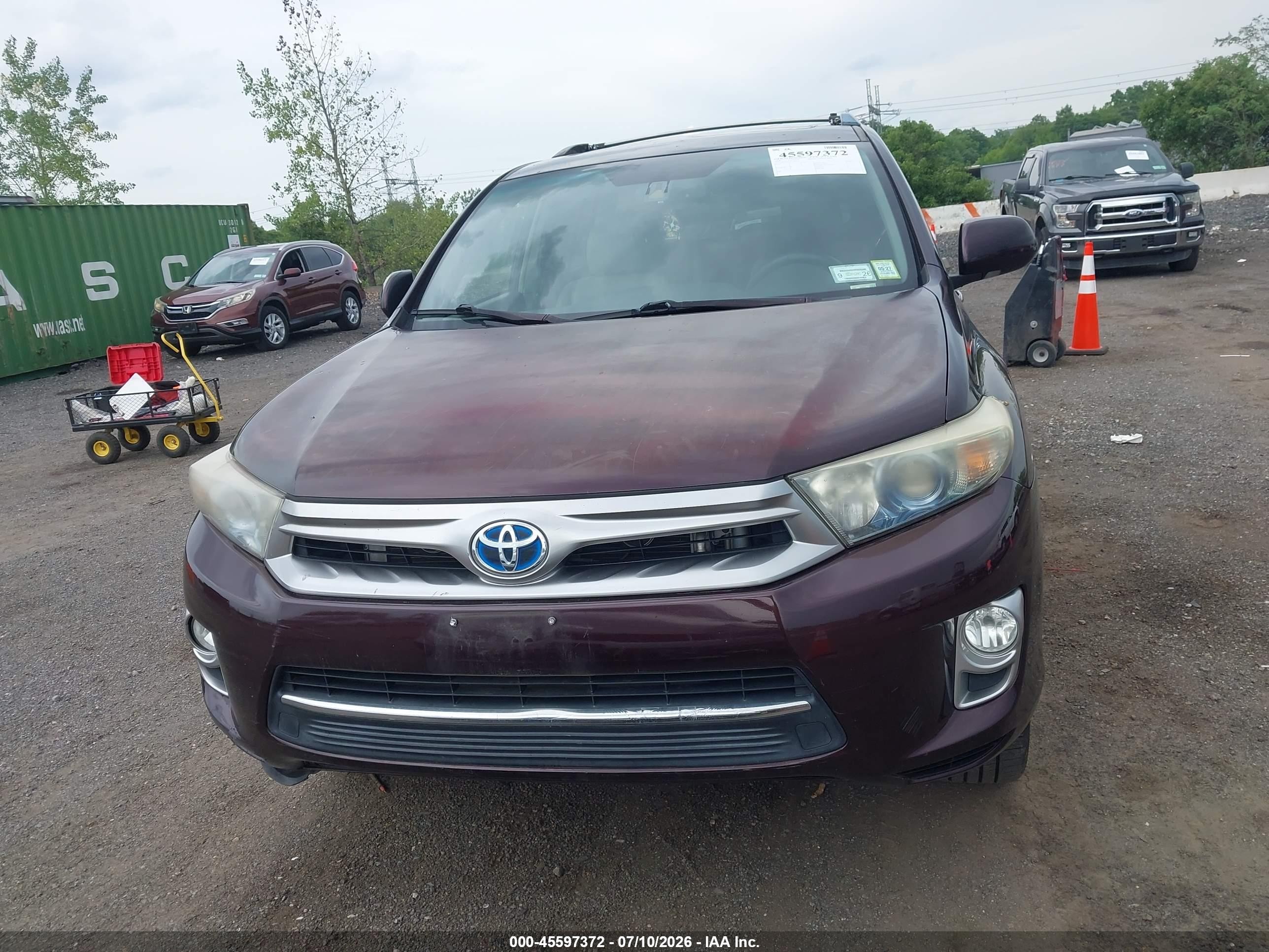 2012 Toyota Highlander Hybrid Limited V6 Purple vin: JTEDC3EH1C2009223