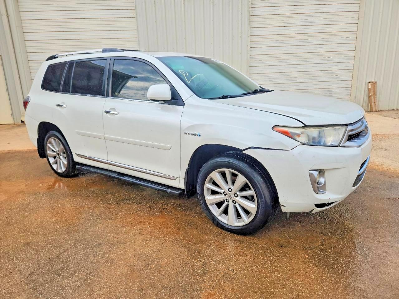 2013 Toyota Highlander Hybrid Limited White vin: JTEDC3EH2D2013136