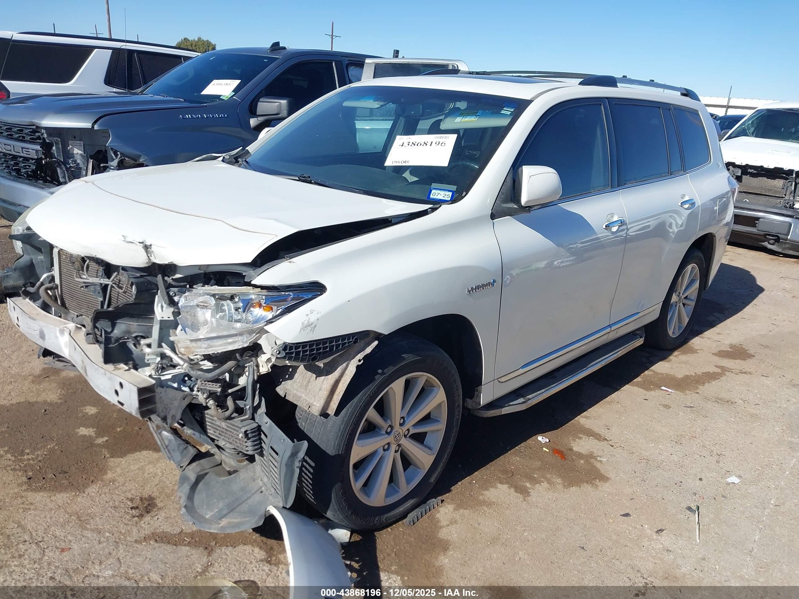 2013 Toyota Highlander Hybrid Limited V6 White vin: JTEDC3EH2D2017459