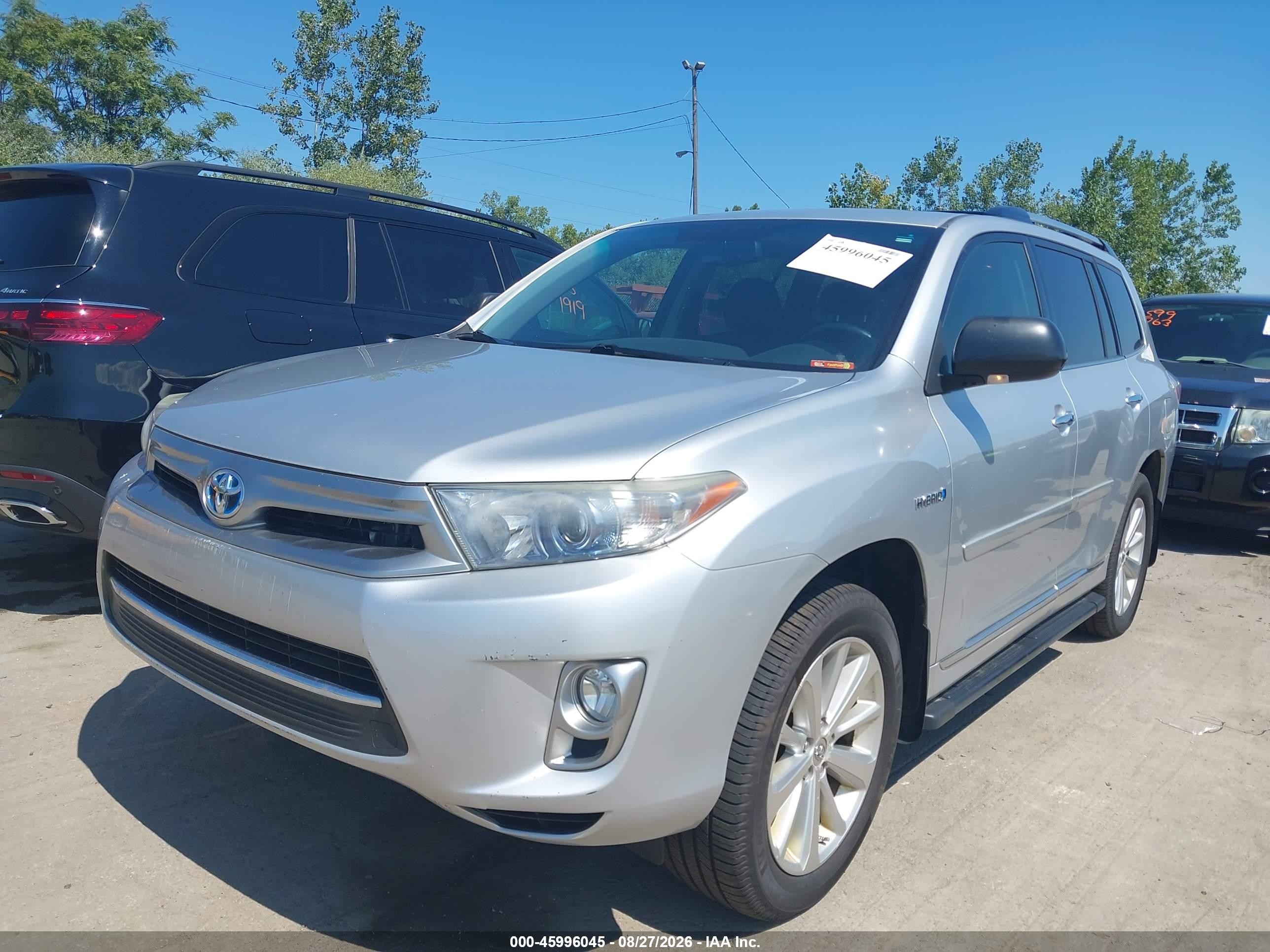 2012 Toyota Highlander Hybrid Limited V6 Silver vin: JTEDC3EH3C2008994