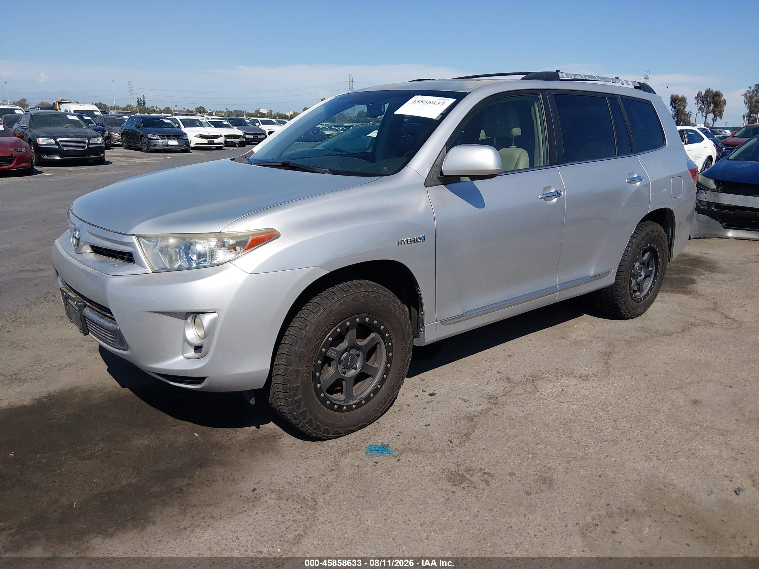 2013 Toyota Highlander Hybrid Limited V6 Silver vin: JTEDC3EH3D2011332