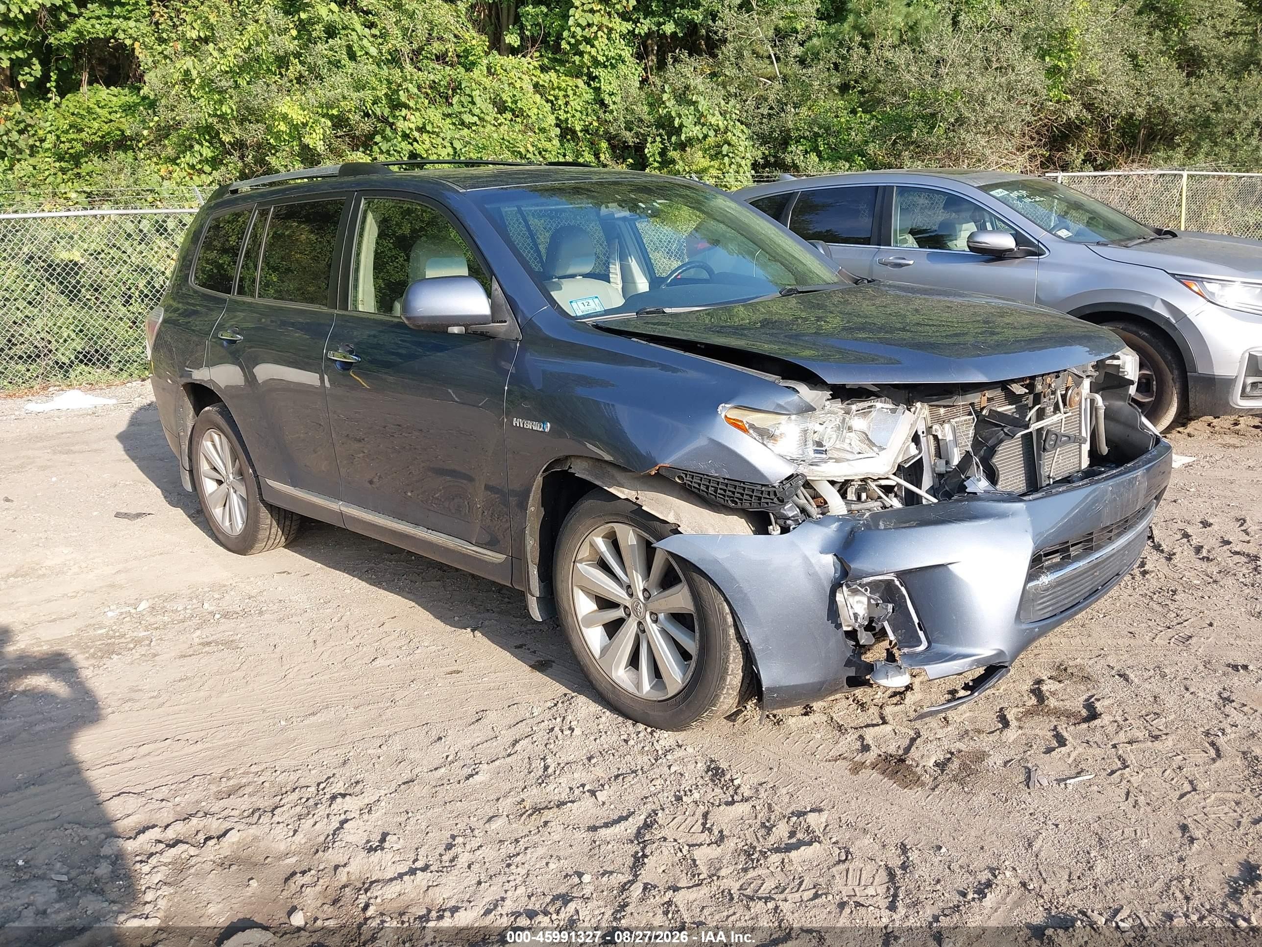 2013 Toyota Highlander Hybrid Limited V6 Light Blue vin: JTEDC3EH3D2016983