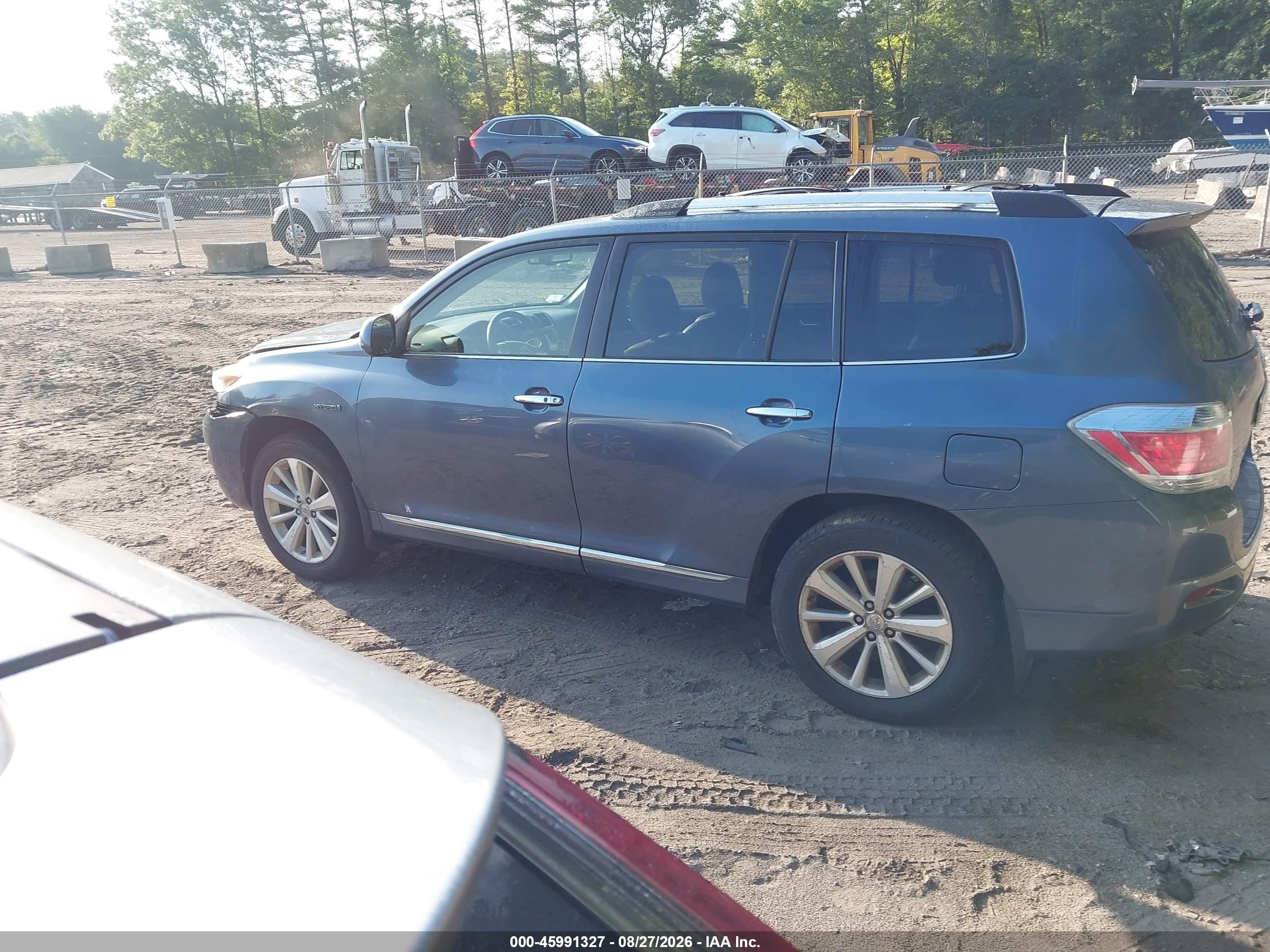 2013 Toyota Highlander Hybrid Limited V6 Light Blue vin: JTEDC3EH3D2016983