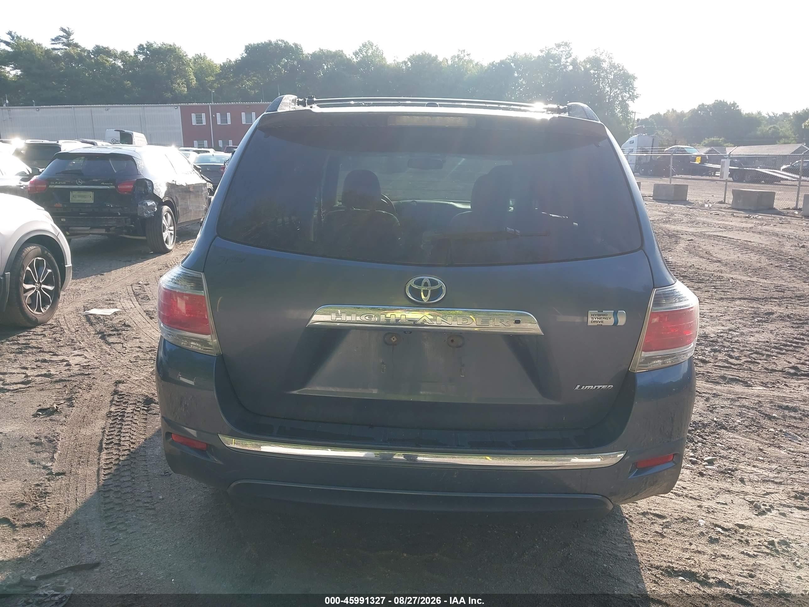2013 Toyota Highlander Hybrid Limited V6 Light Blue vin: JTEDC3EH3D2016983