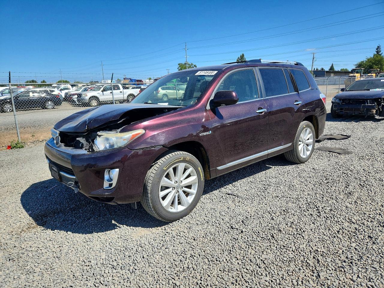 2013 Toyota Highlander Hybrid Limited Purple vin: JTEDC3EH3D2018913