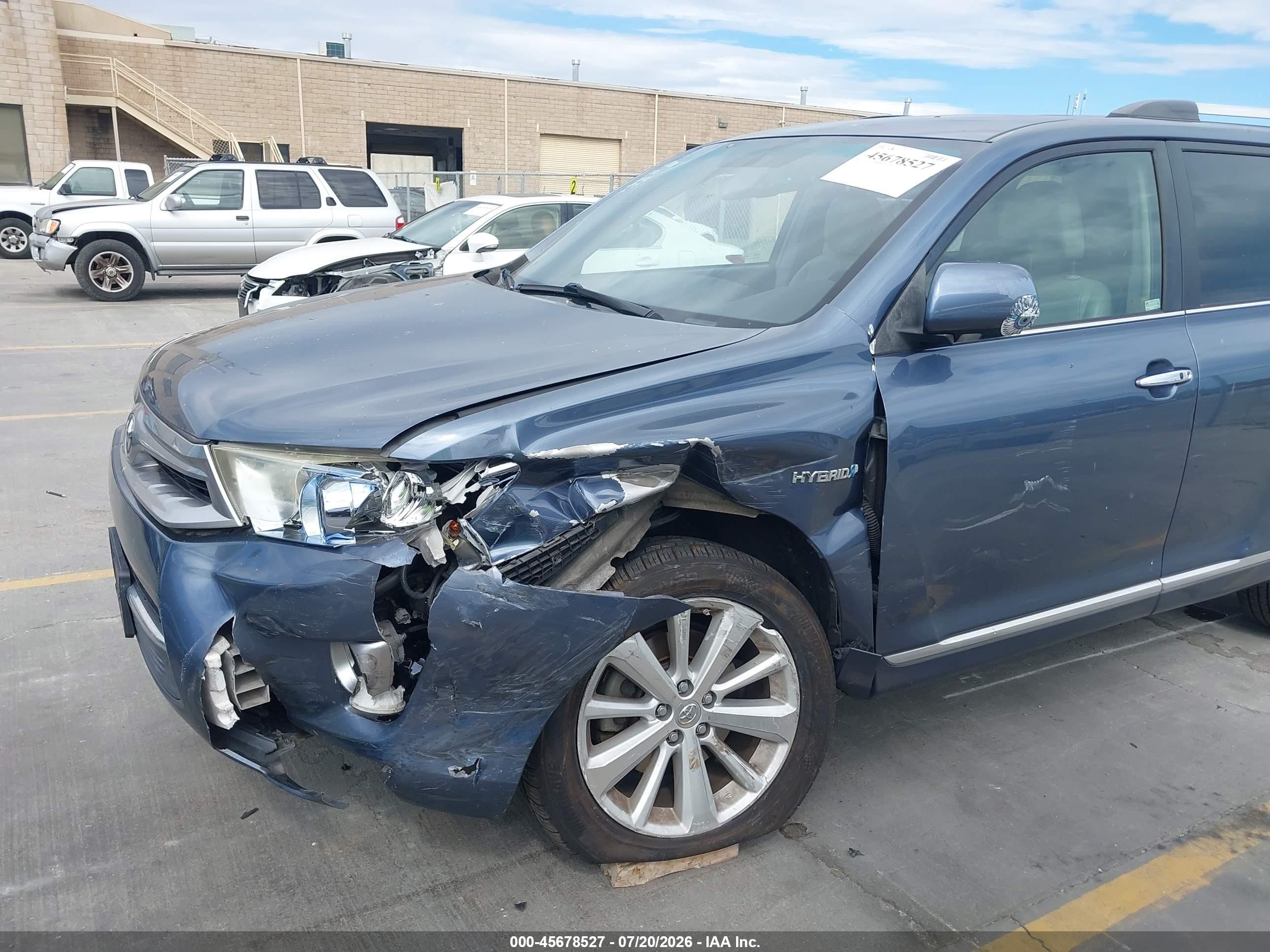 2011 Toyota Highlander Hybrid Limited V6 Blue vin: JTEDC3EH4B2002345