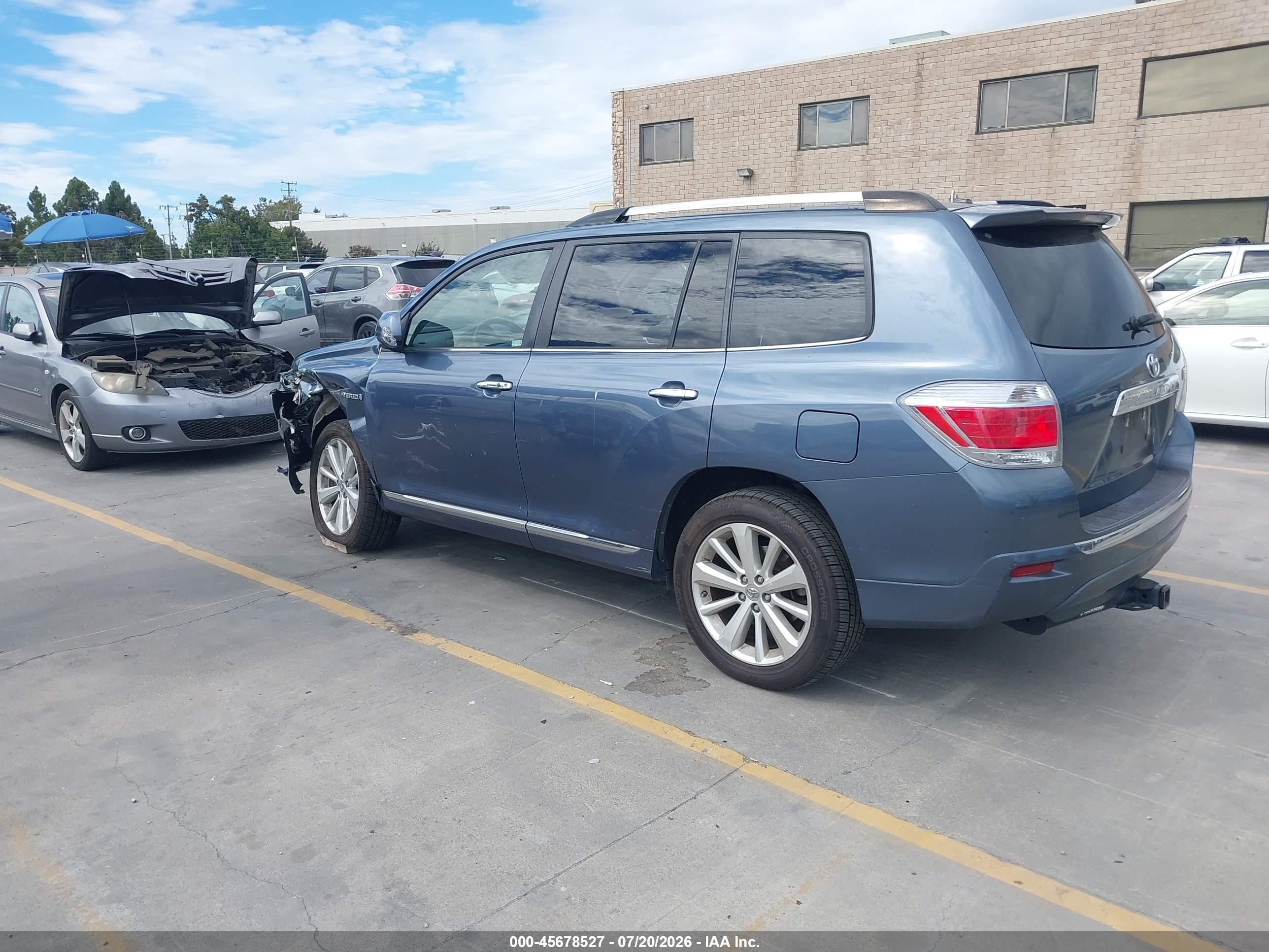 2011 Toyota Highlander Hybrid Limited V6 Blue vin: JTEDC3EH4B2002345
