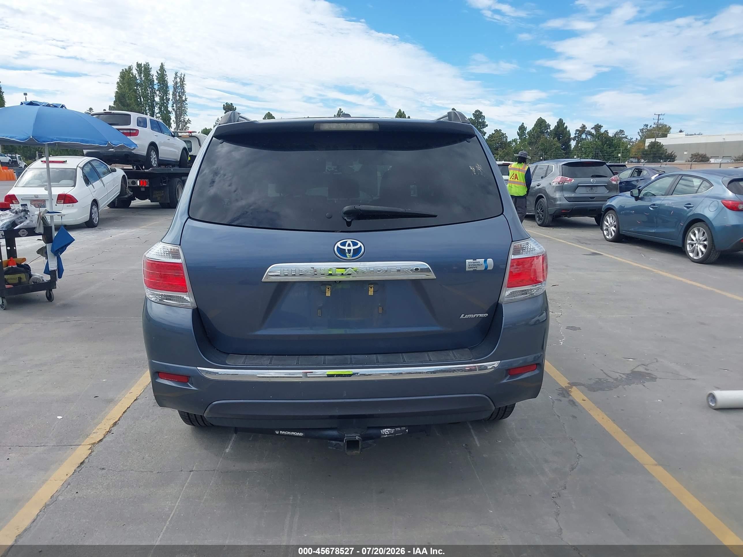 2011 Toyota Highlander Hybrid Limited V6 Blue vin: JTEDC3EH4B2002345
