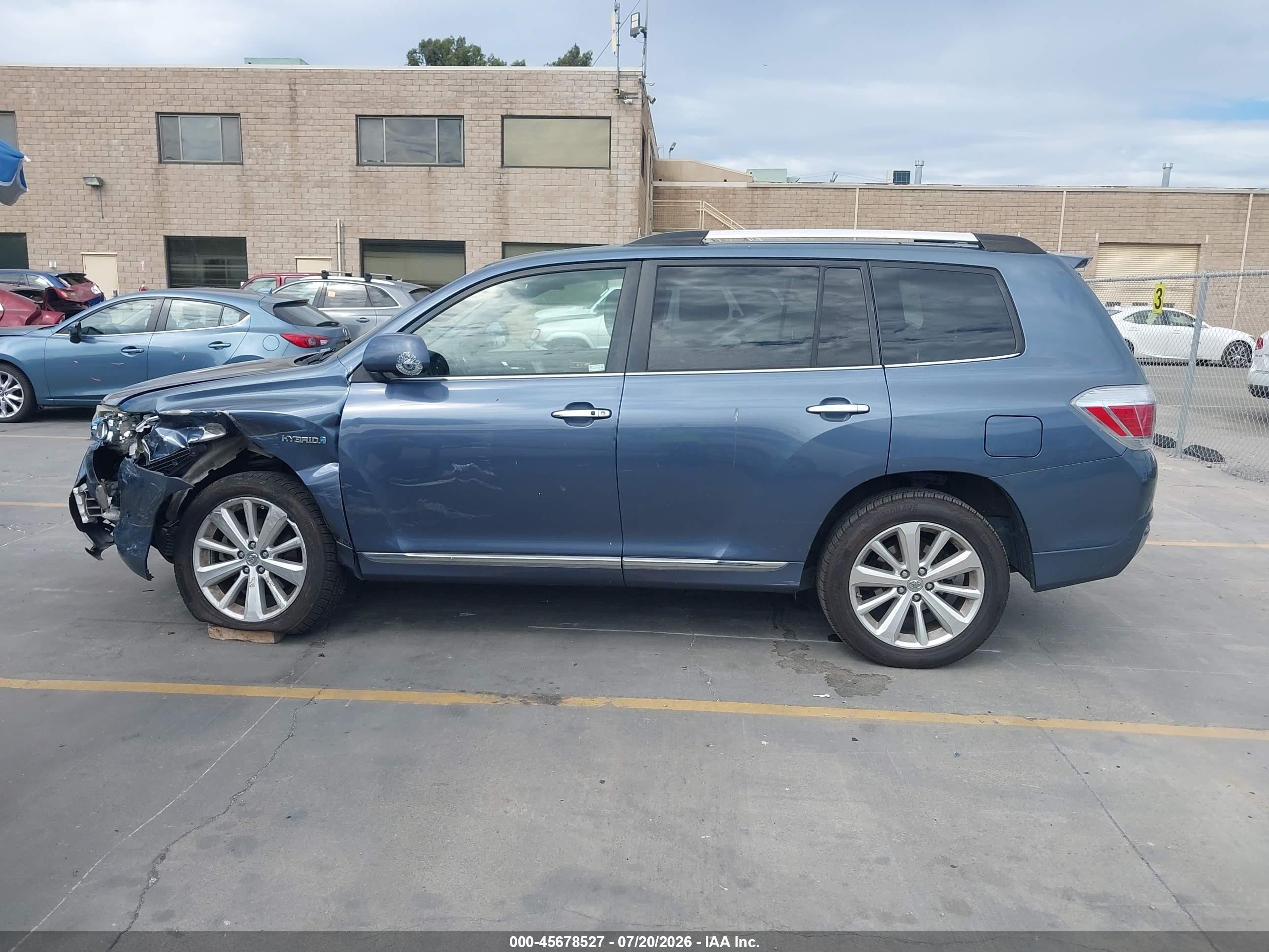 2011 Toyota Highlander Hybrid Limited V6 Blue vin: JTEDC3EH4B2002345