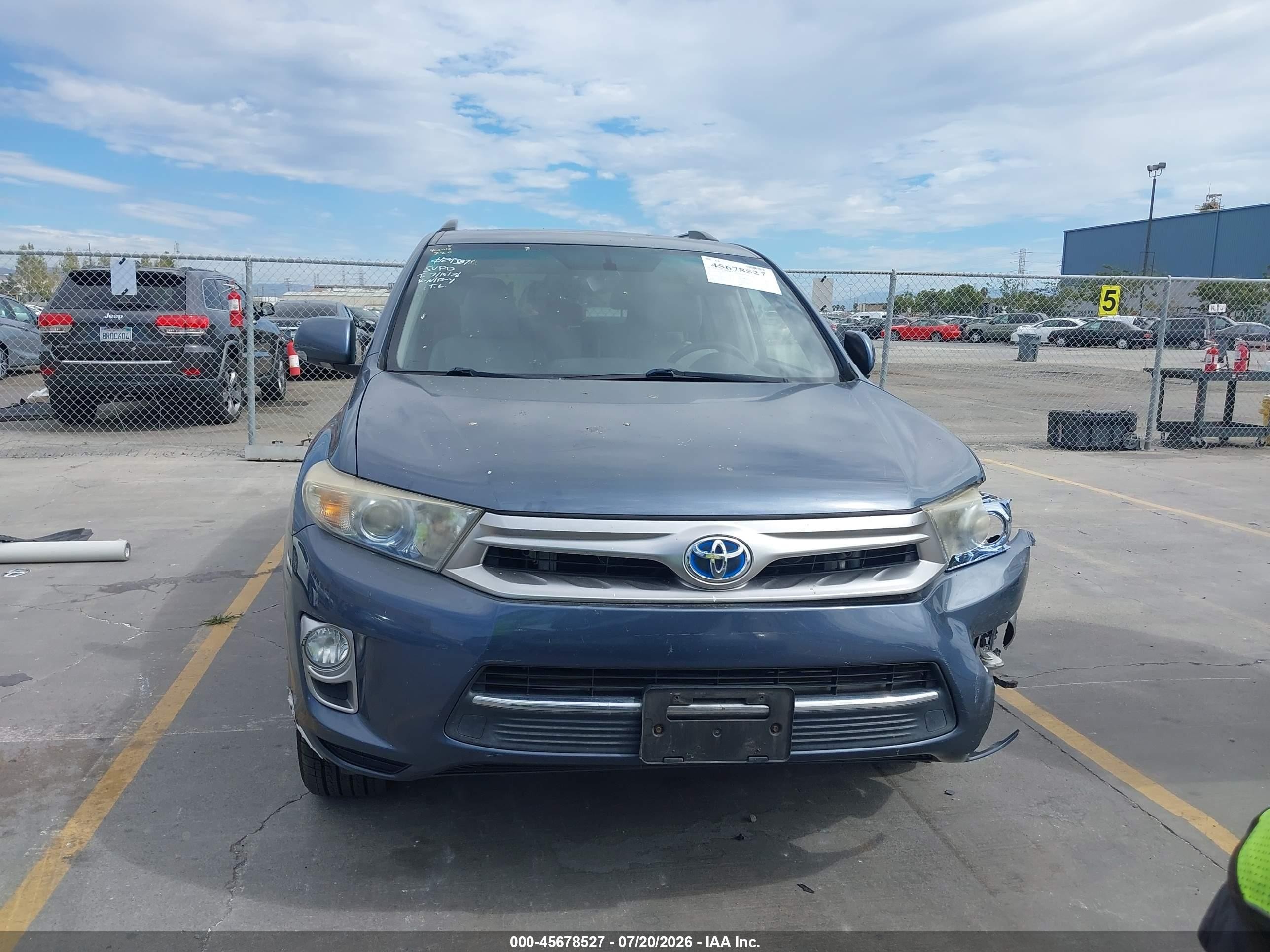 2011 Toyota Highlander Hybrid Limited V6 Blue vin: JTEDC3EH4B2002345