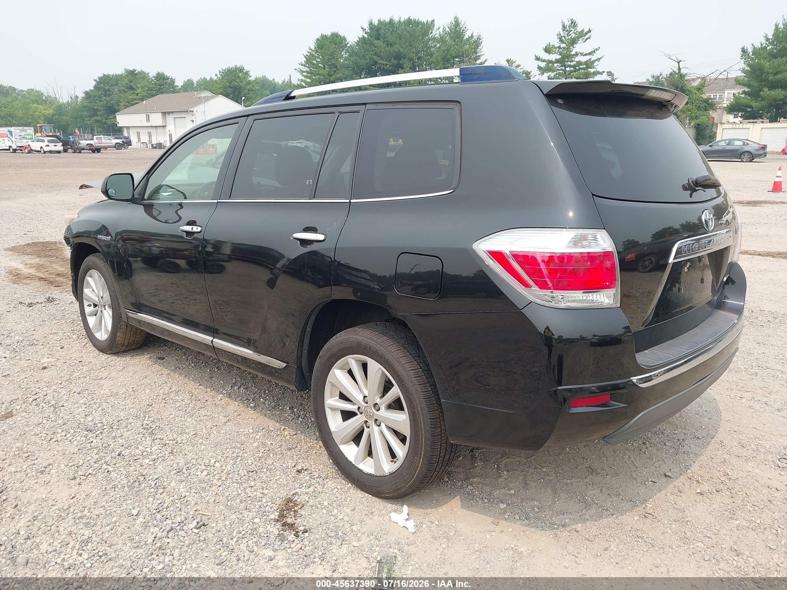 2012 Toyota Highlander Hybrid Limited V6 Black vin: JTEDC3EH4C2007627