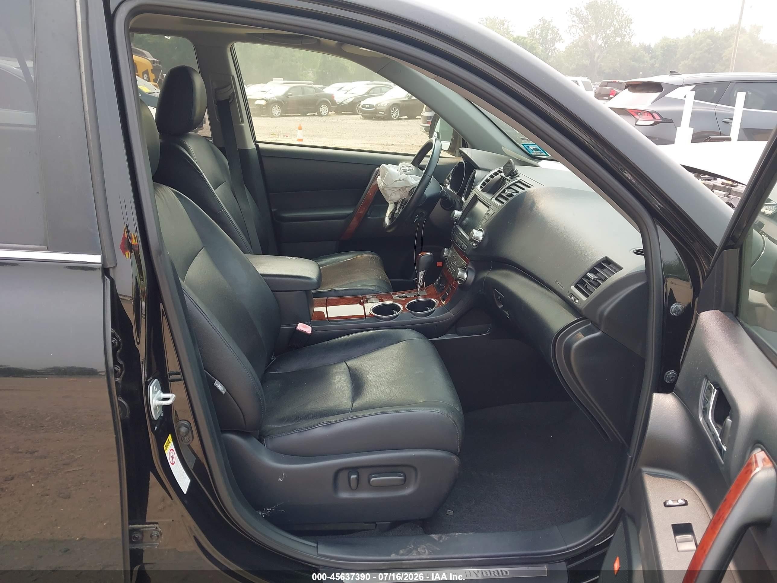 2012 Toyota Highlander Hybrid Limited V6 Black vin: JTEDC3EH4C2007627