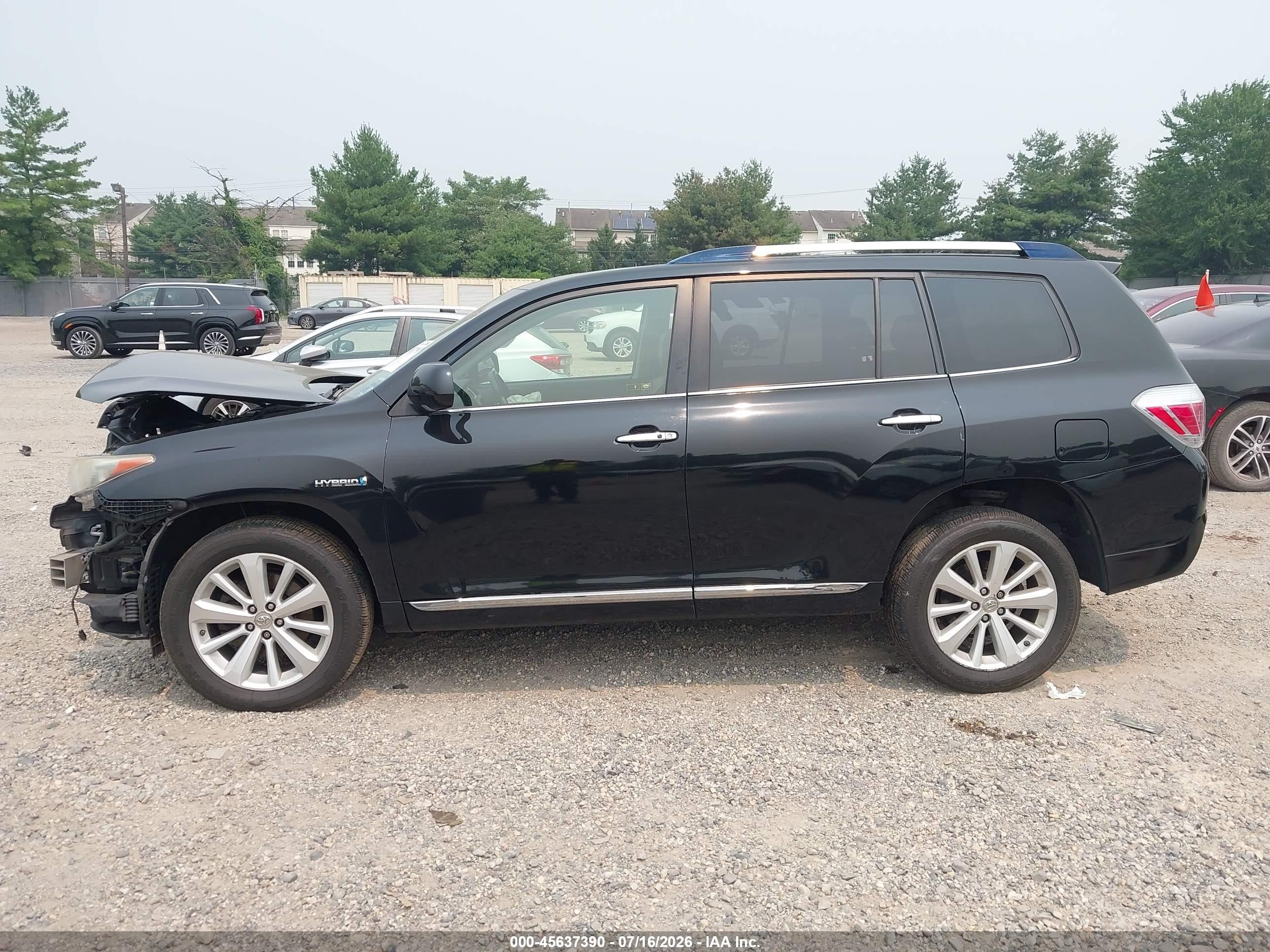 2012 Toyota Highlander Hybrid Limited V6 Black vin: JTEDC3EH4C2007627