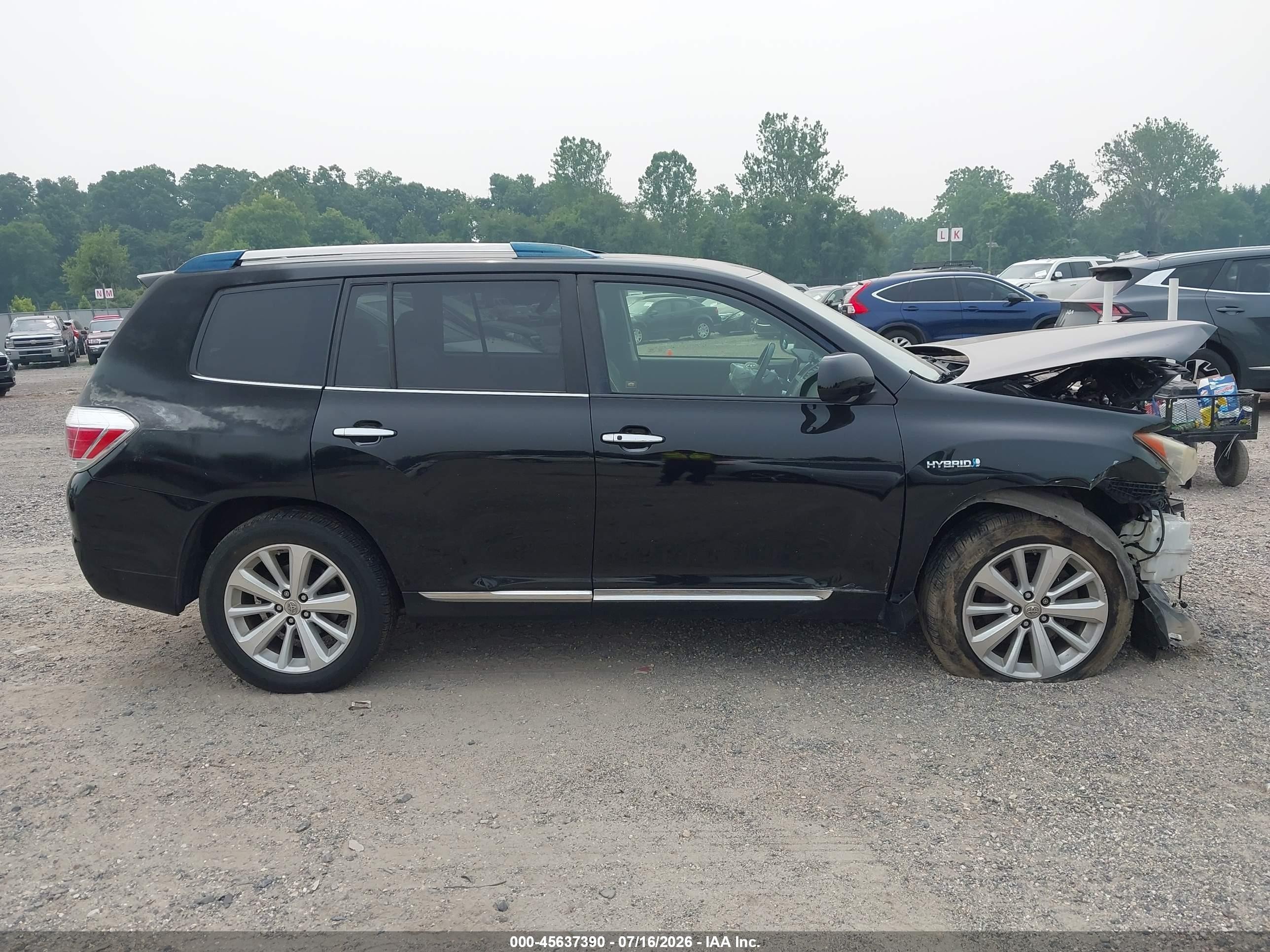 2012 Toyota Highlander Hybrid Limited V6 Black vin: JTEDC3EH4C2007627