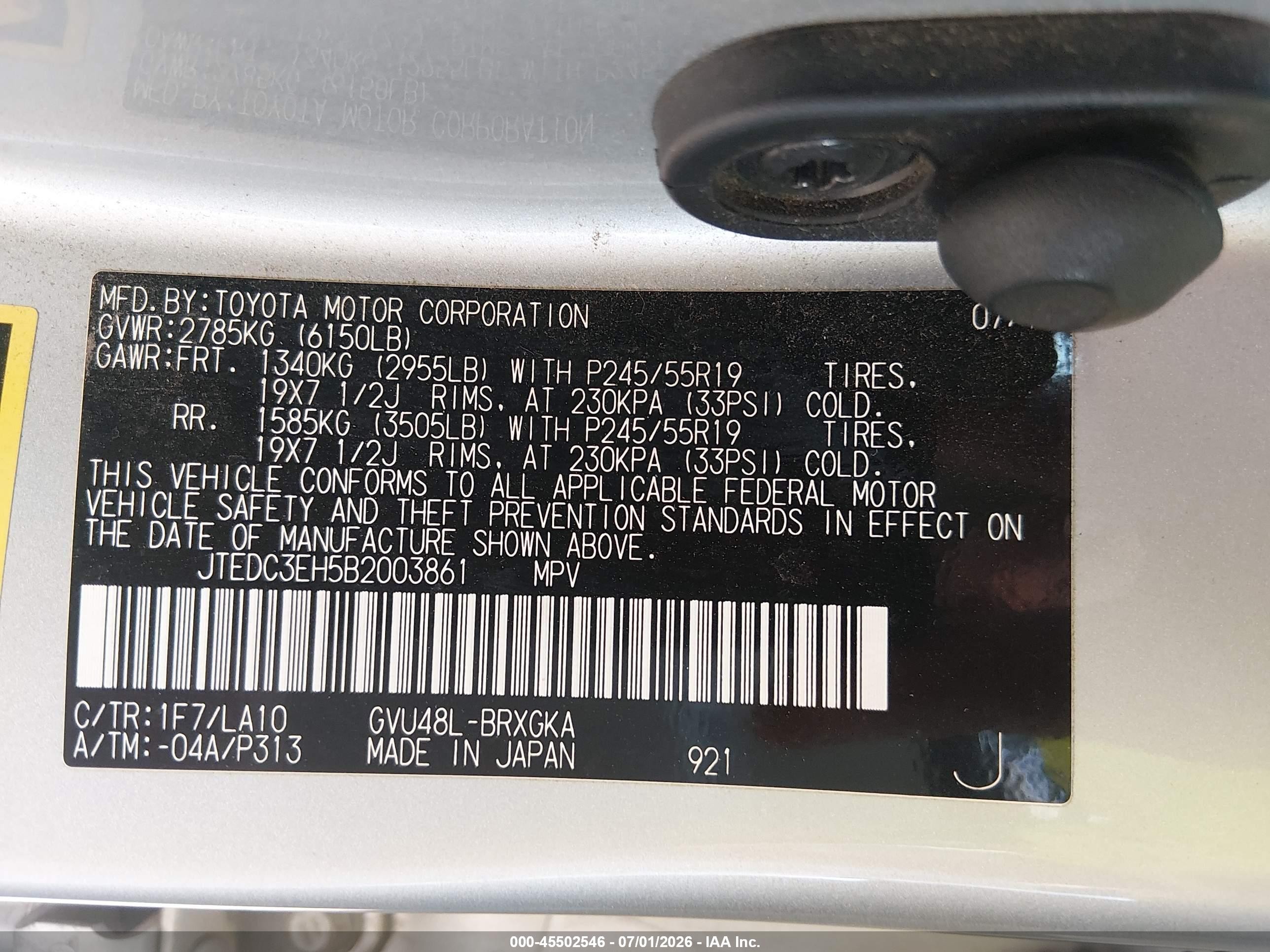 2011 Toyota Highlander Hybrid Limited V6 Silver vin: JTEDC3EH5B2003861