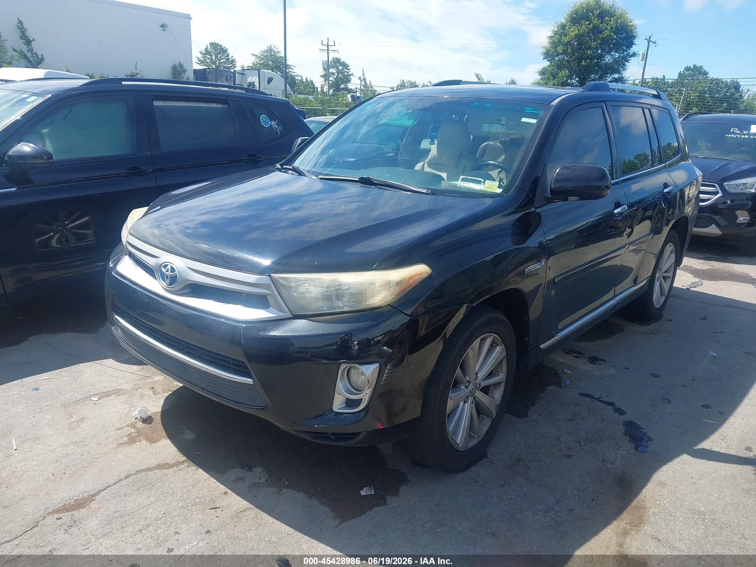 2012 Toyota Highlander Hybrid Limited V6 Black vin: JTEDC3EH5C2009273