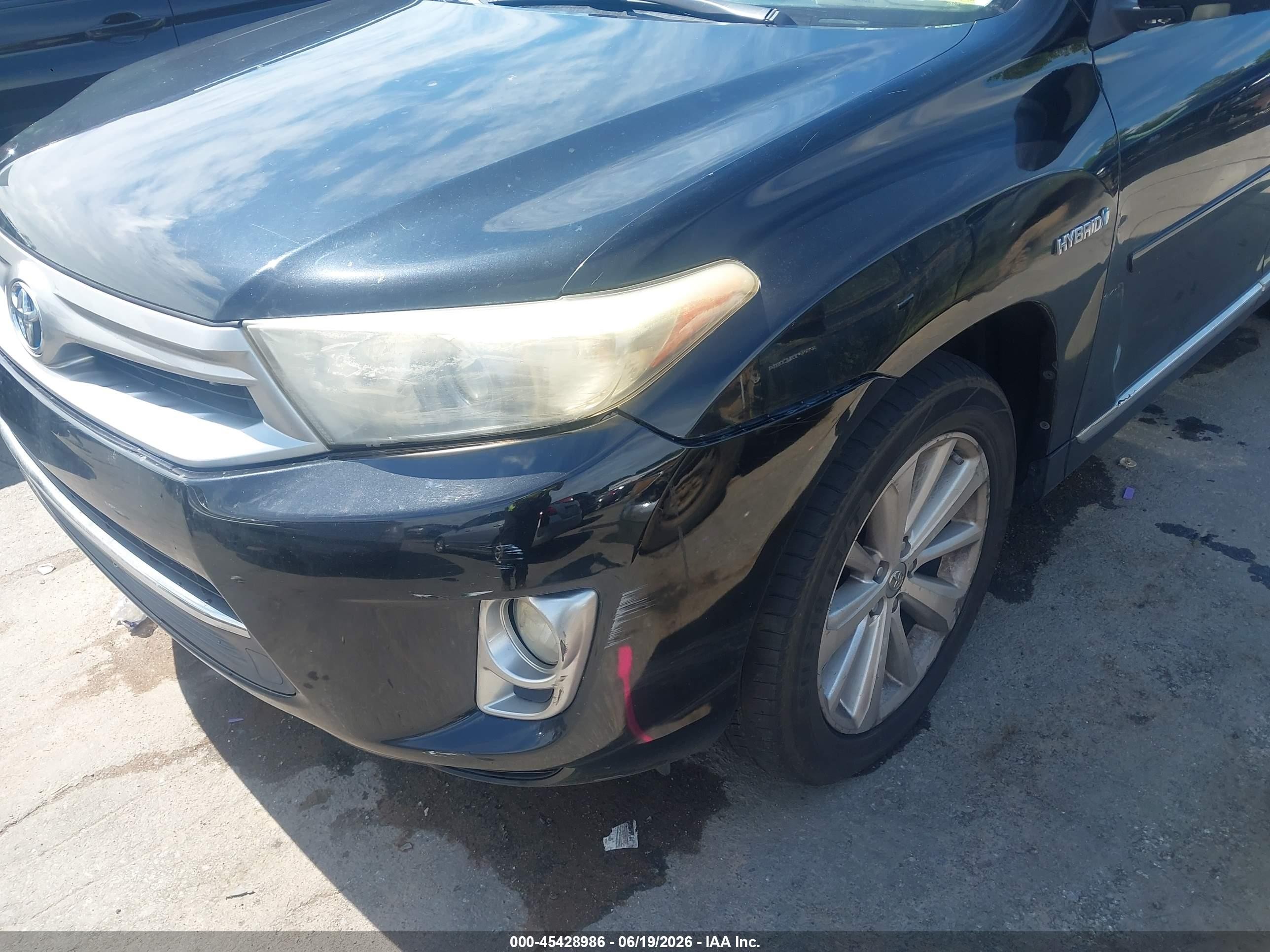 2012 Toyota Highlander Hybrid Limited V6 Black vin: JTEDC3EH5C2009273