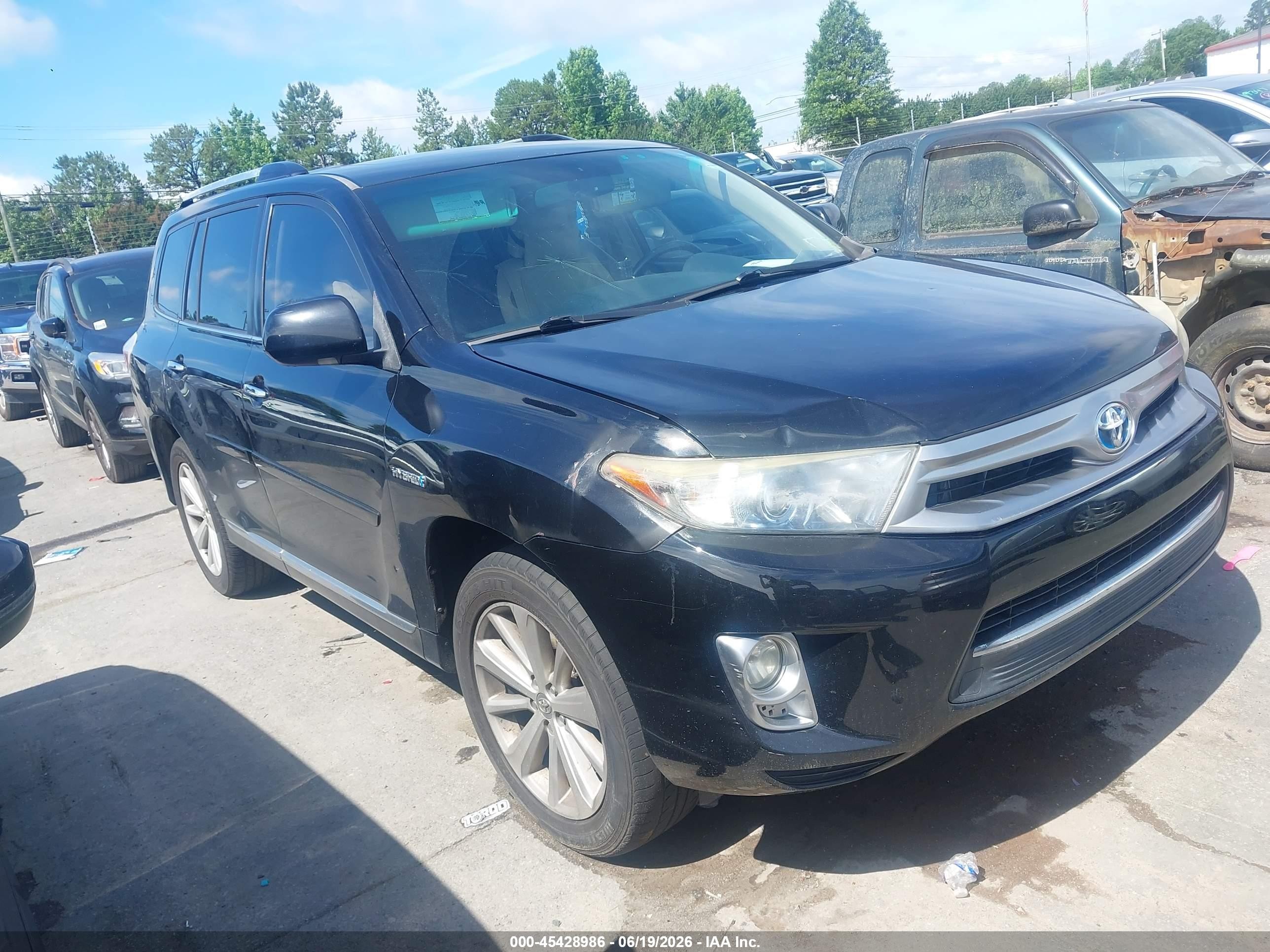 2012 Toyota Highlander Hybrid Limited V6 Black vin: JTEDC3EH5C2009273