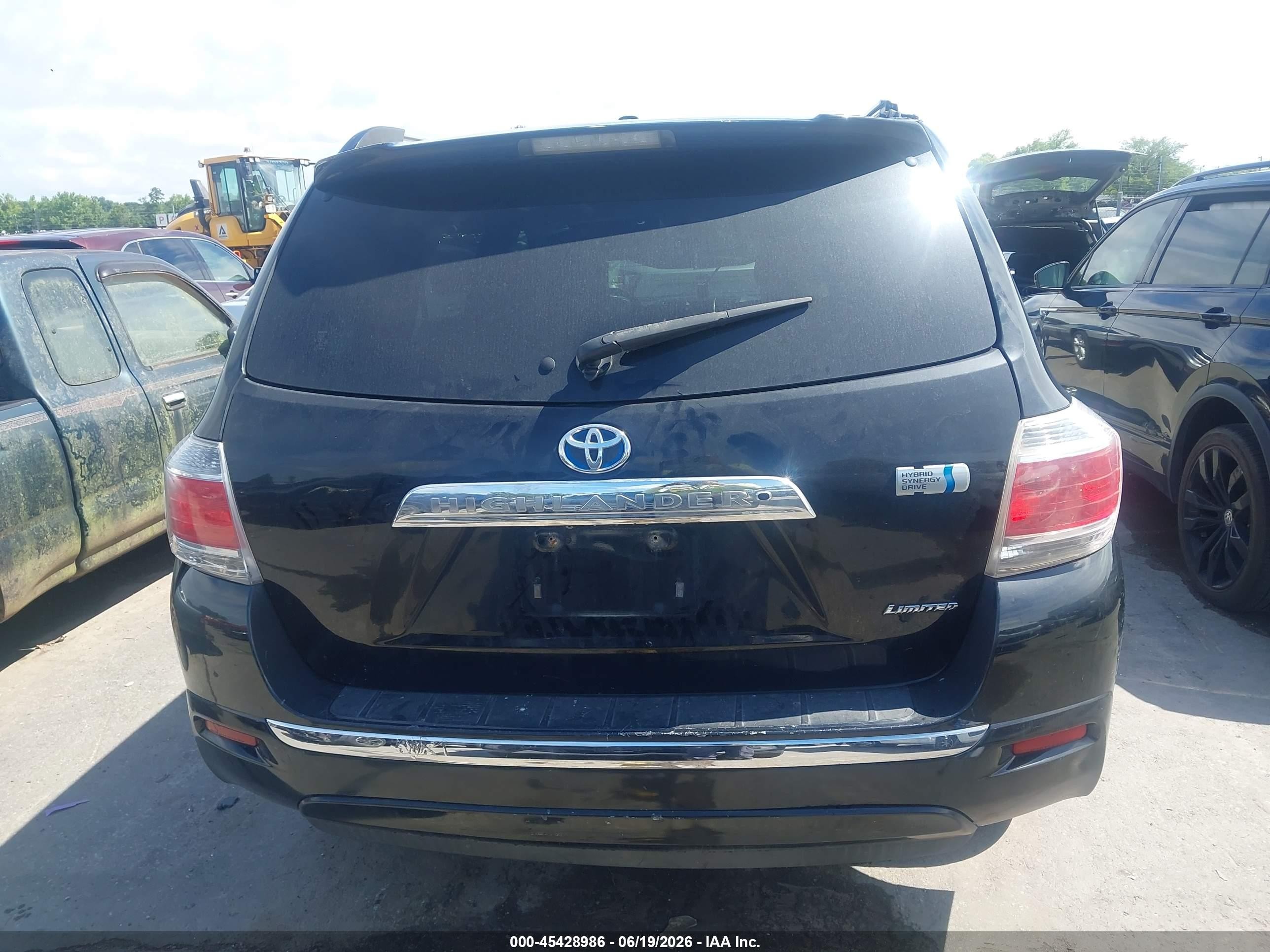 2012 Toyota Highlander Hybrid Limited V6 Black vin: JTEDC3EH5C2009273
