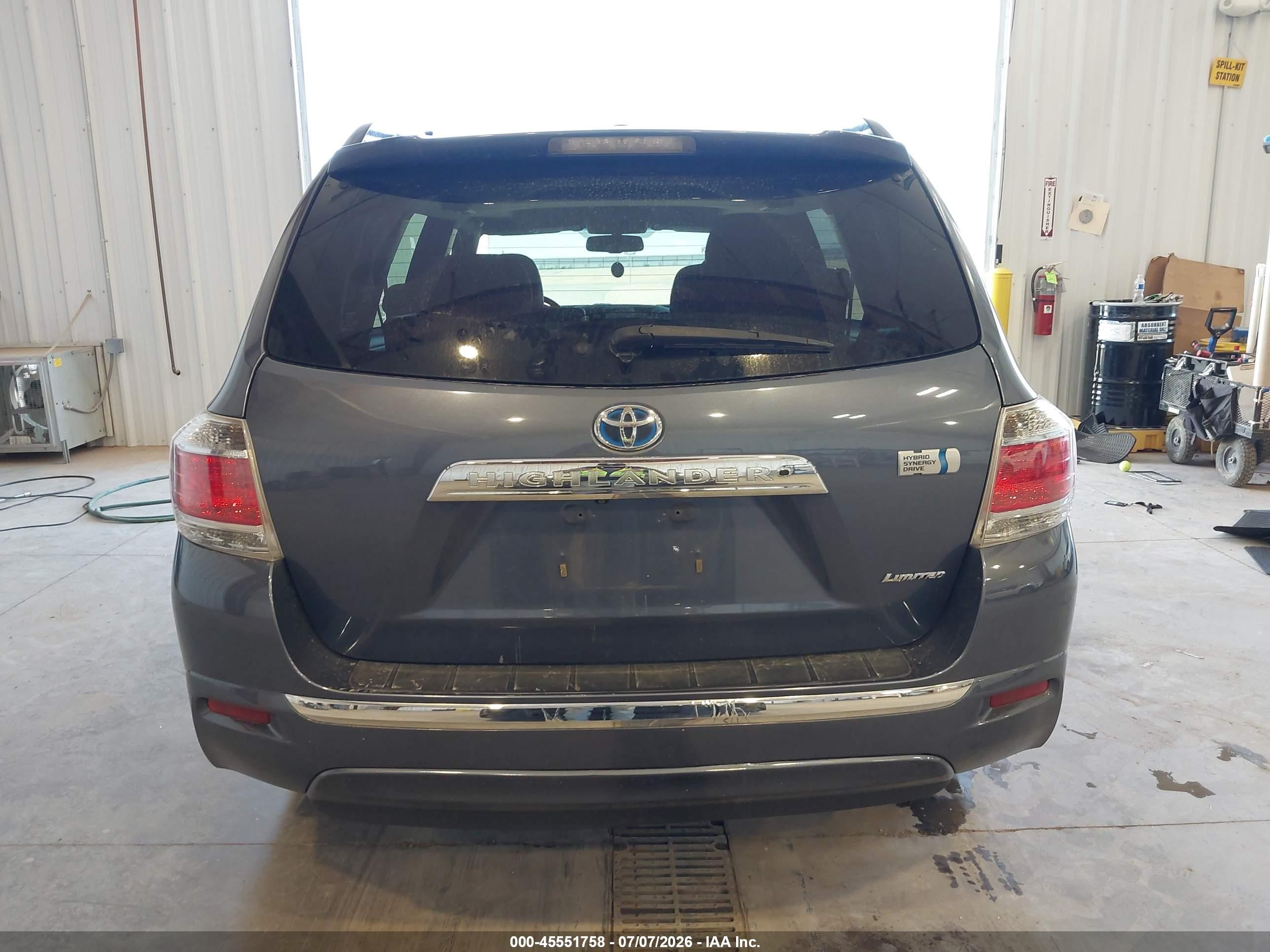 2013 Toyota Highlander Hybrid Limited V6 Gray vin: JTEDC3EH5D2017505