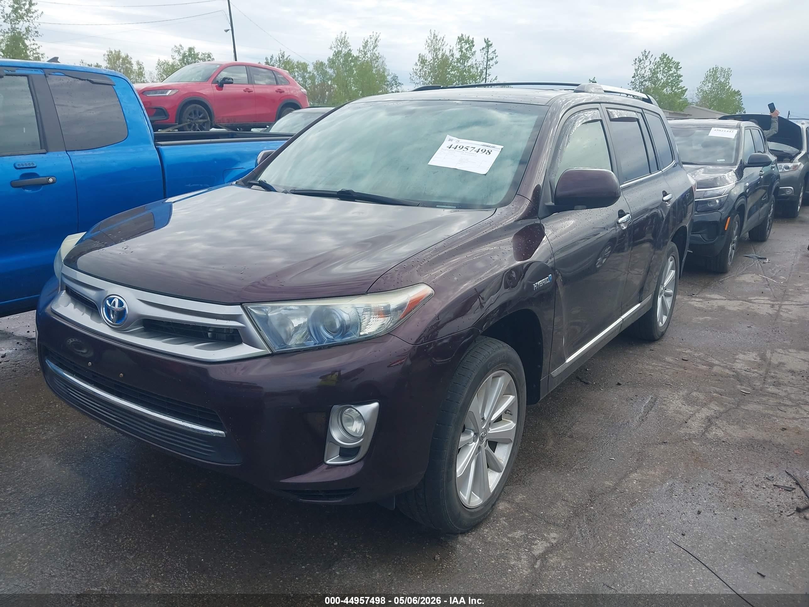 2012 Toyota Highlander Hybrid Limited V6 Purple vin: JTEDC3EH6C2008343