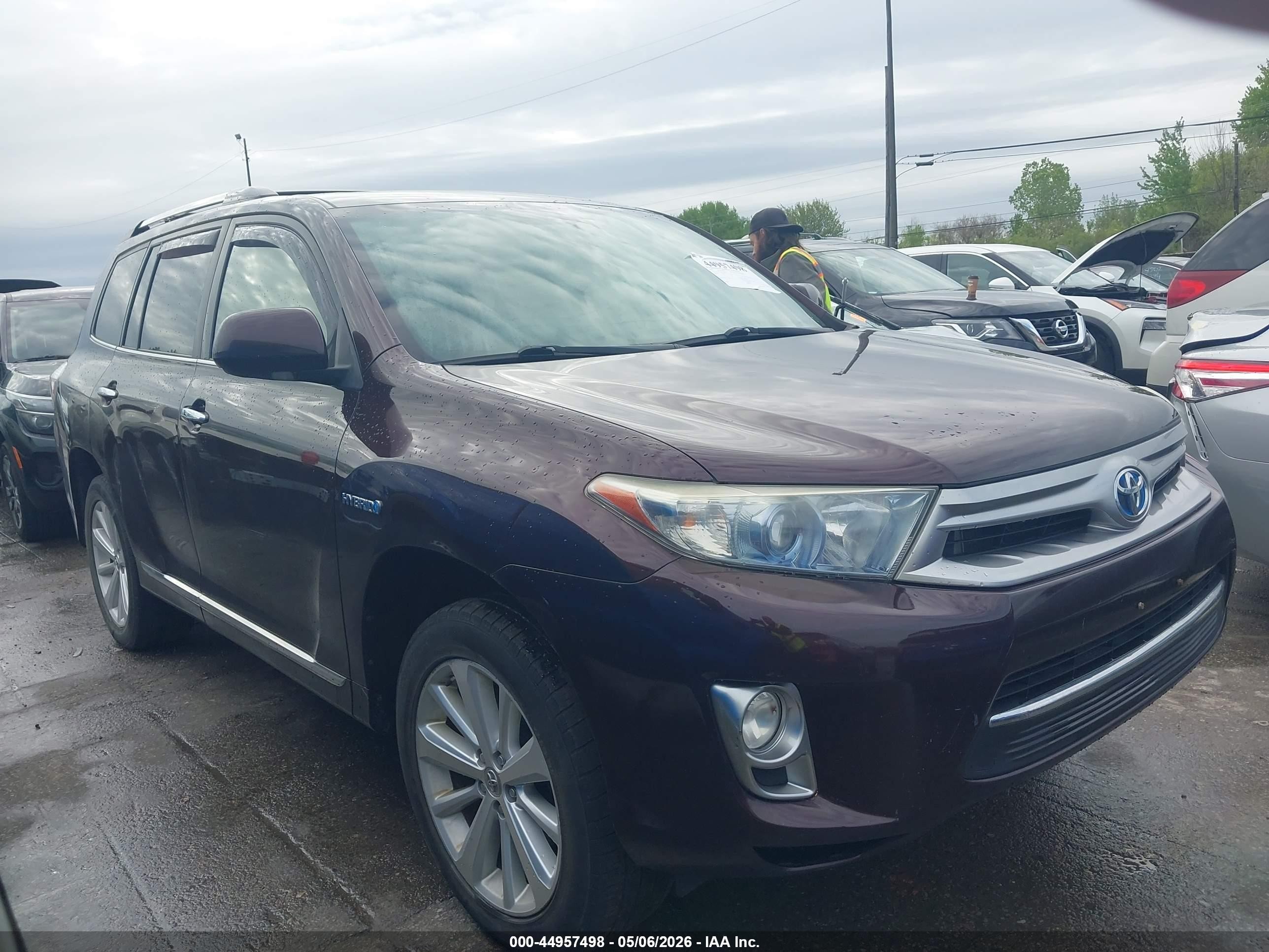 2012 Toyota Highlander Hybrid Limited V6 Purple vin: JTEDC3EH6C2008343