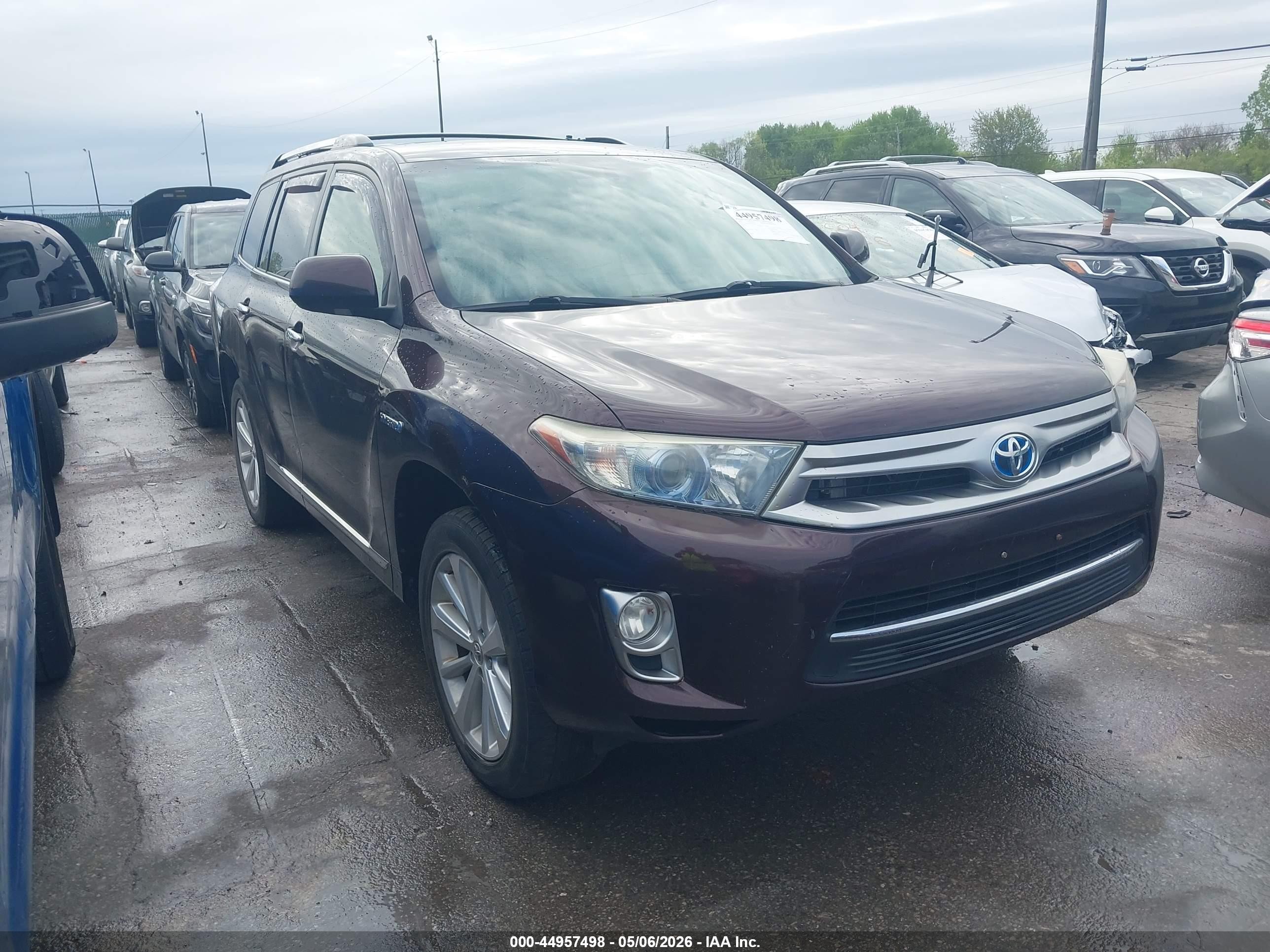 2012 Toyota Highlander Hybrid Limited V6 Purple vin: JTEDC3EH6C2008343