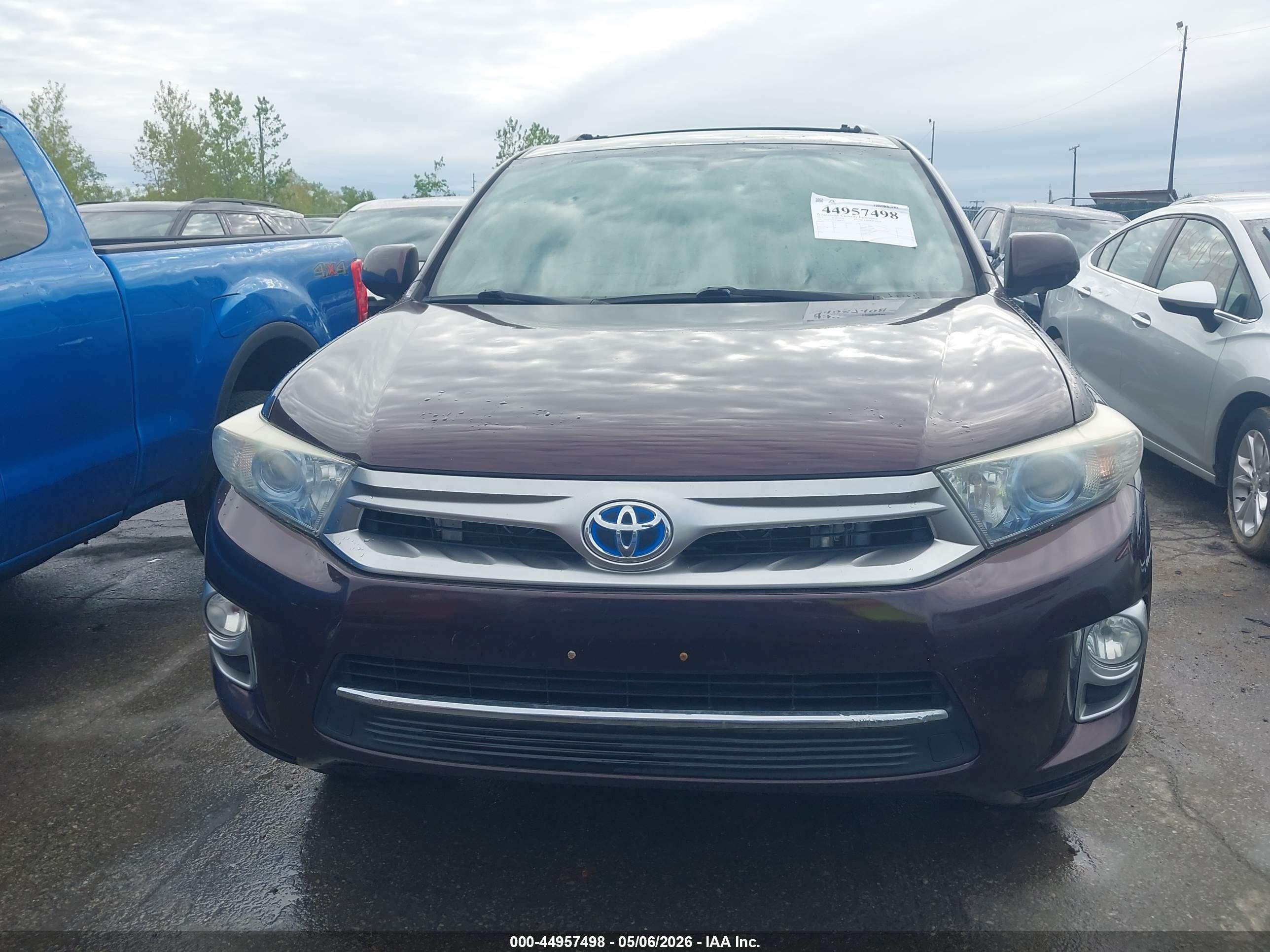 2012 Toyota Highlander Hybrid Limited V6 Purple vin: JTEDC3EH6C2008343