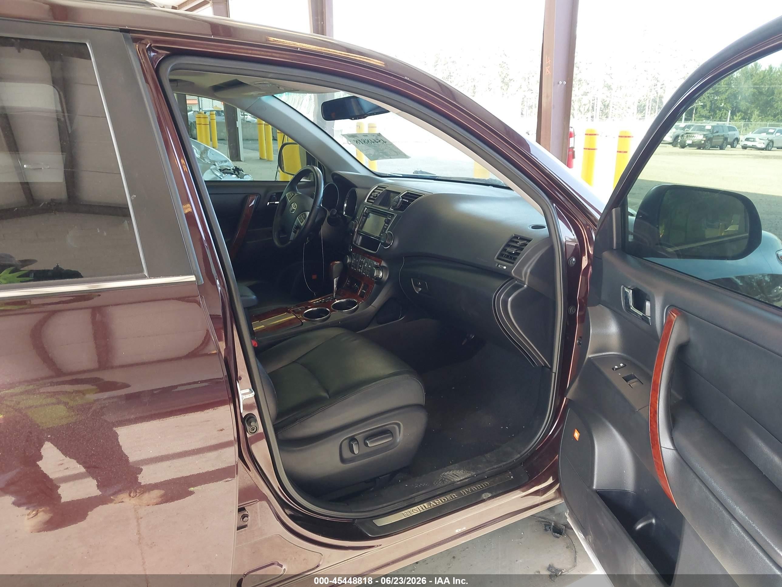 2013 Toyota Highlander Hybrid Limited V6 Бордовый vin: JTEDC3EH6D2015777