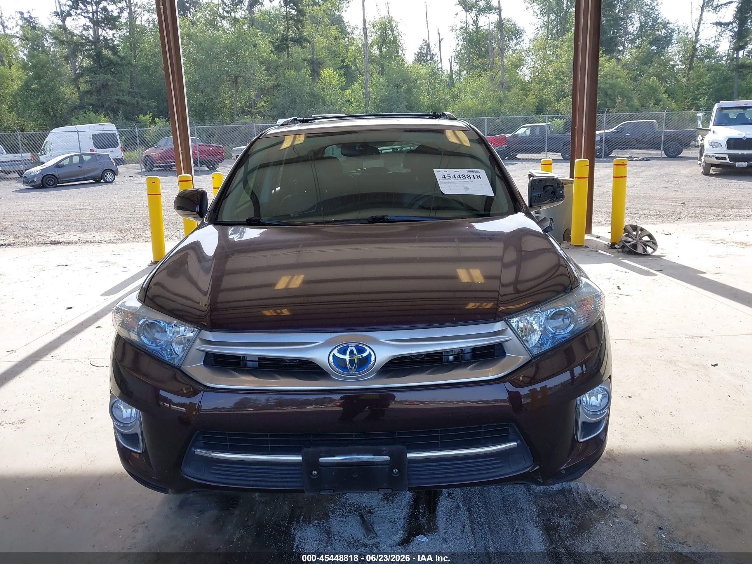 2013 Toyota Highlander Hybrid Limited V6 Бордовый vin: JTEDC3EH6D2015777