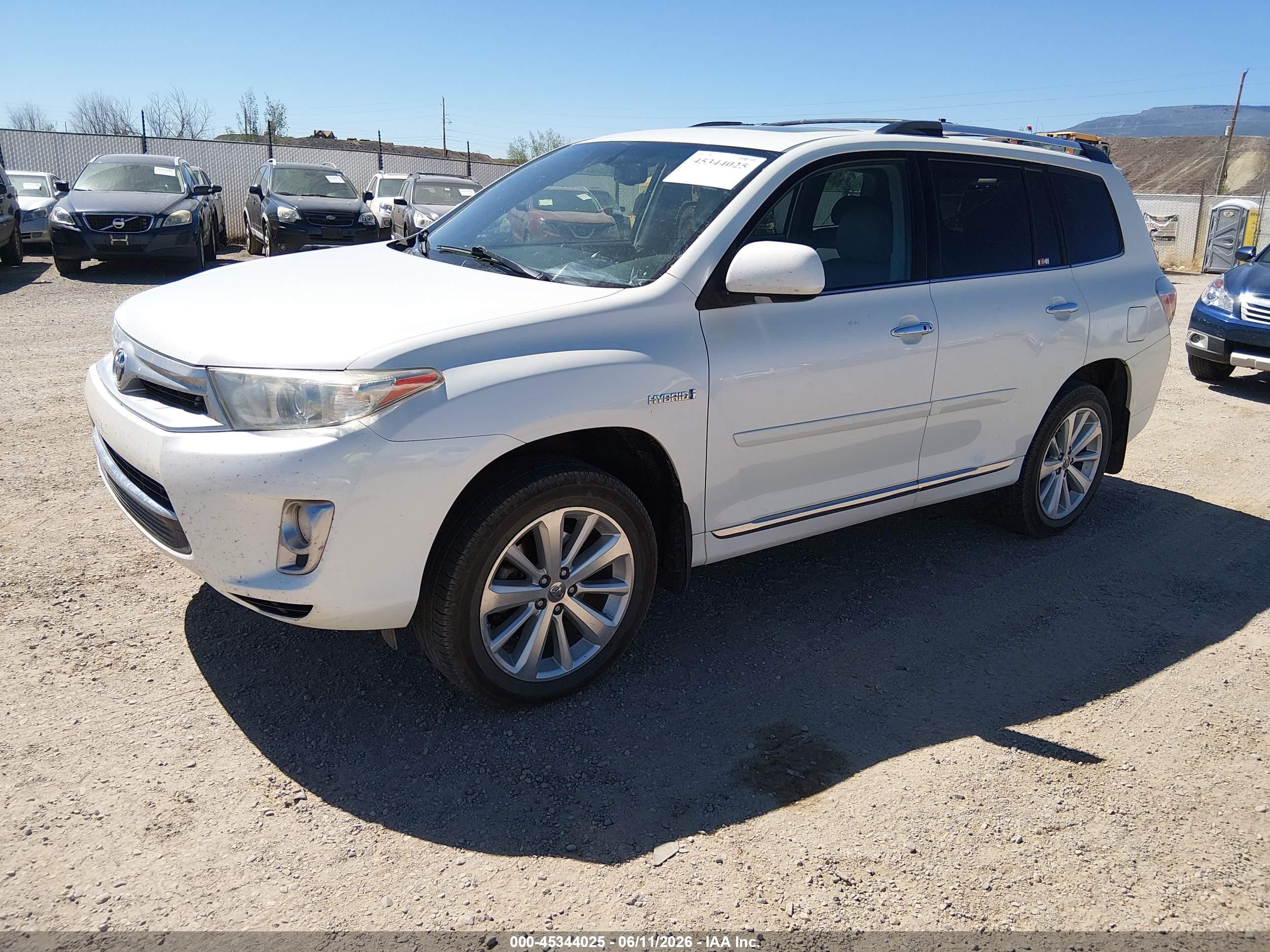 2012 Toyota Highlander Hybrid Limited V6 Белый vin: JTEDC3EH7C2008559